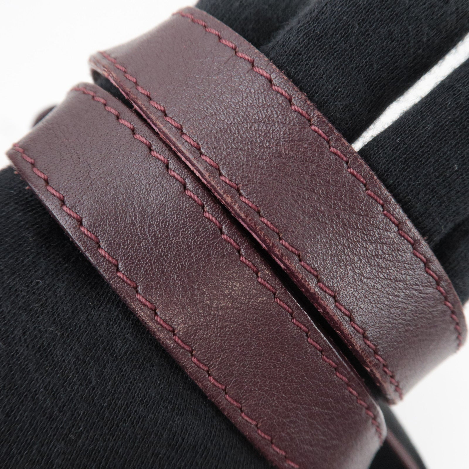 CELINE C Macadam Shoulder Bag Suede Leather Black Brown