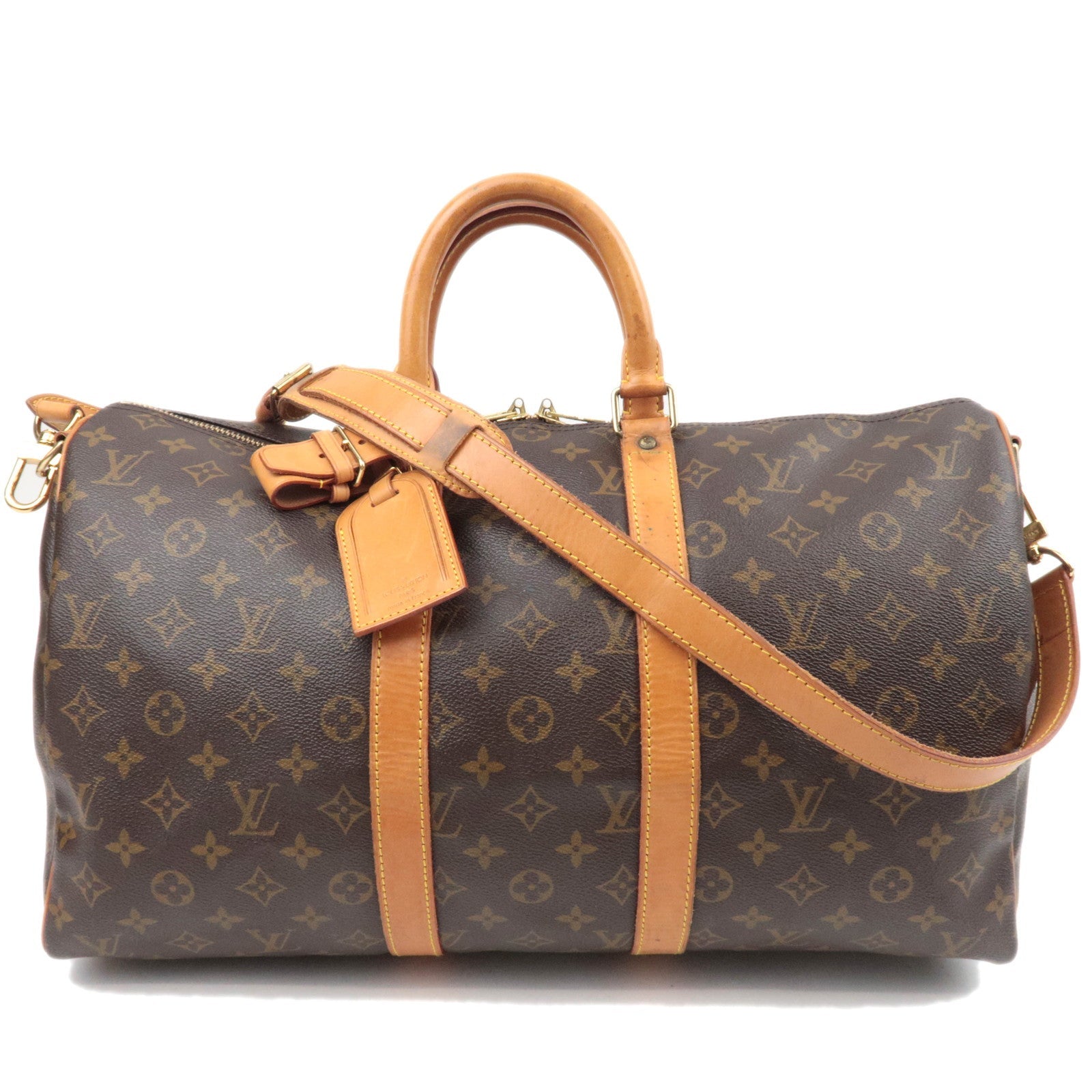 Louis Vuitton Monogram Keepall Bandouliere 45 M41418 VI0913 *Strap, Name tag, Poignet84667