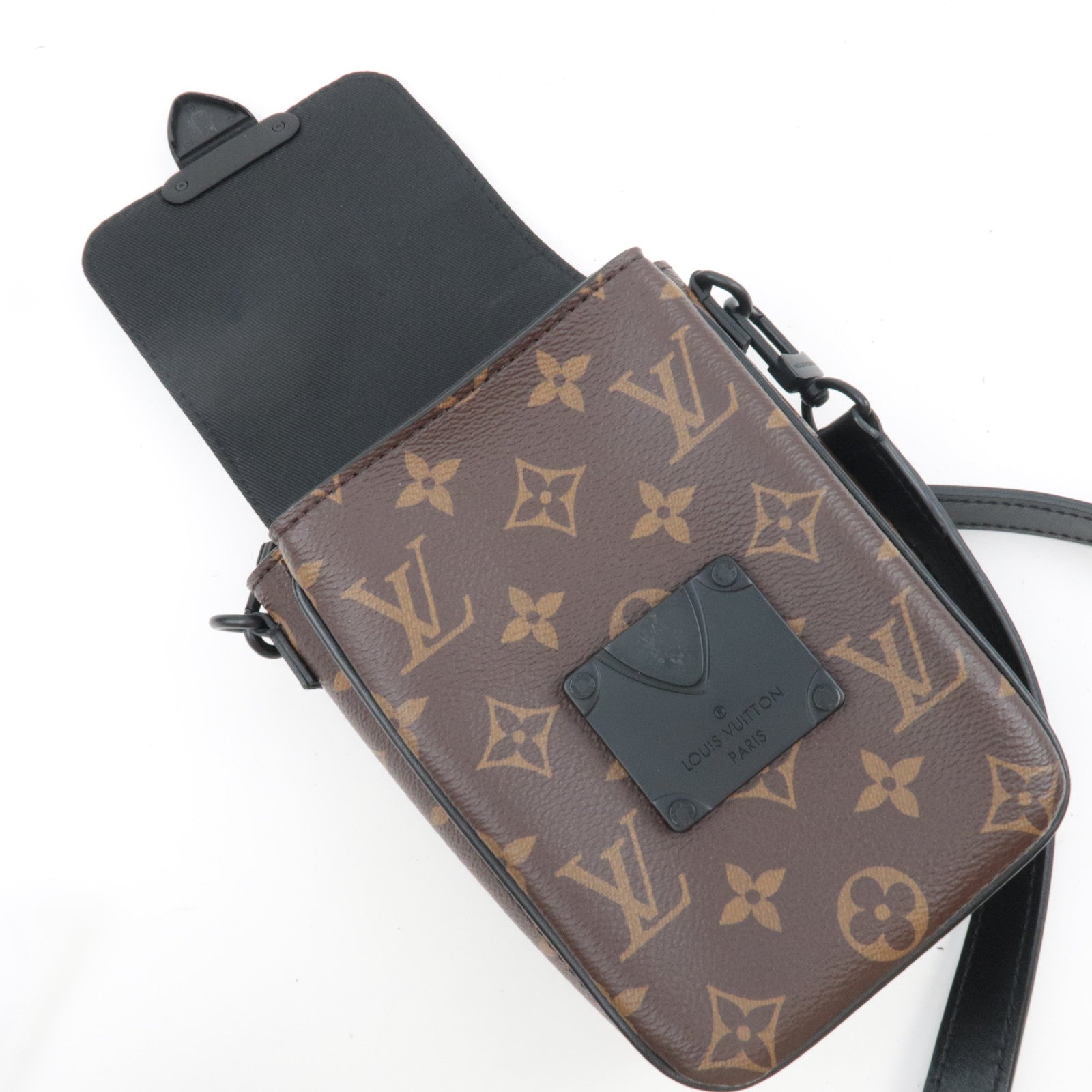 Louis Vuitton Monogram Macassar S Lock Vertical Wearable Wallet M81522