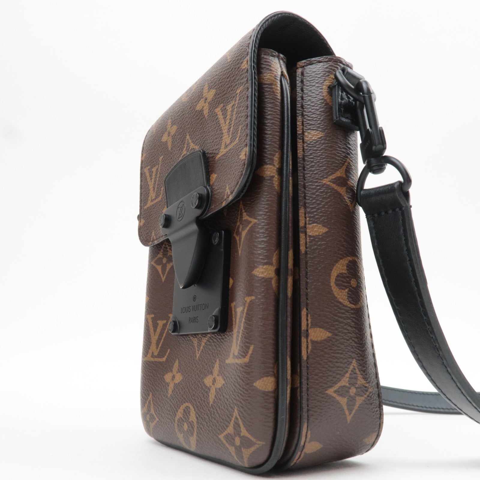 Louis Vuitton Monogram Macassar S Lock Vertical Wearable Wallet M81522