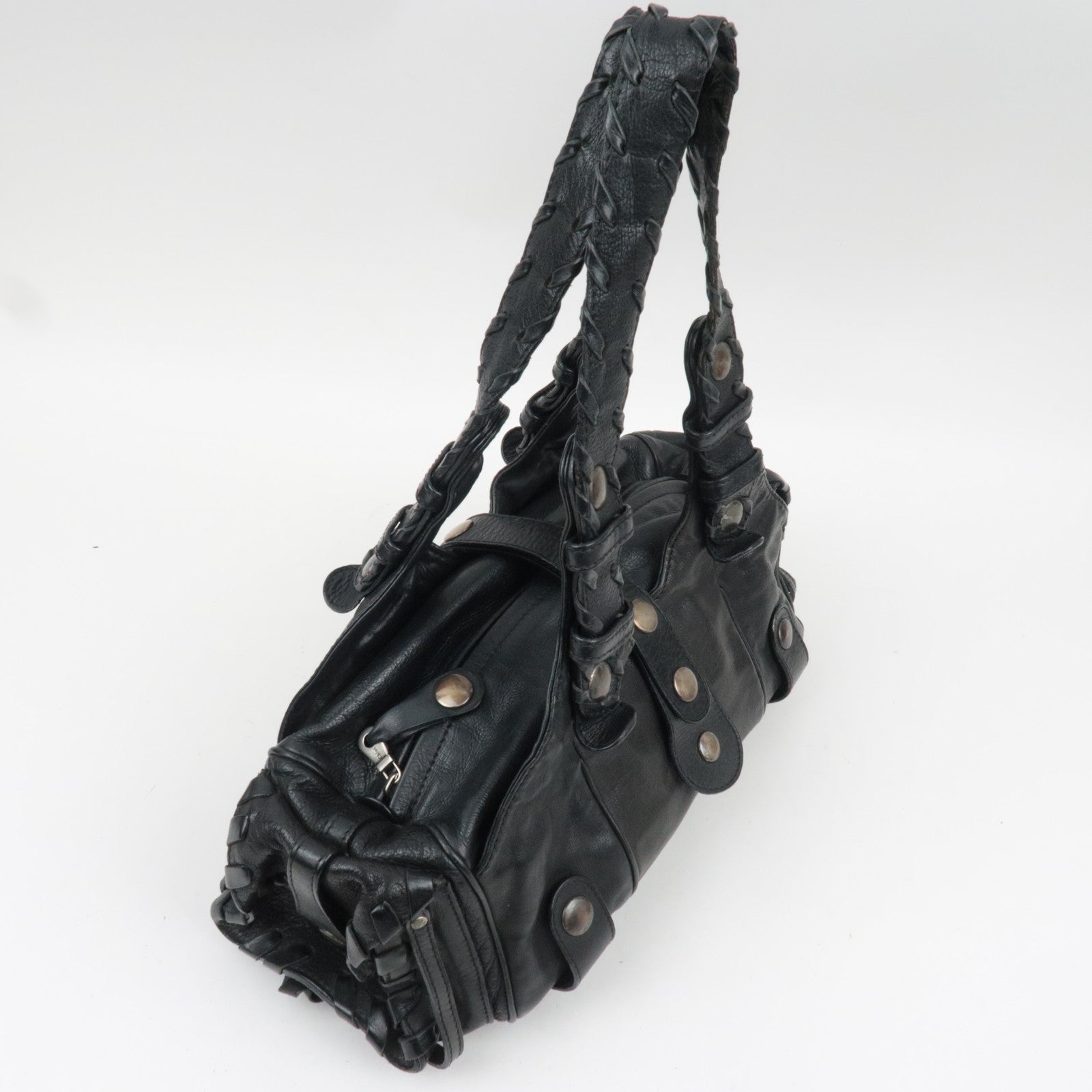 Chloe Silverado Leather Shoulder Bag Black