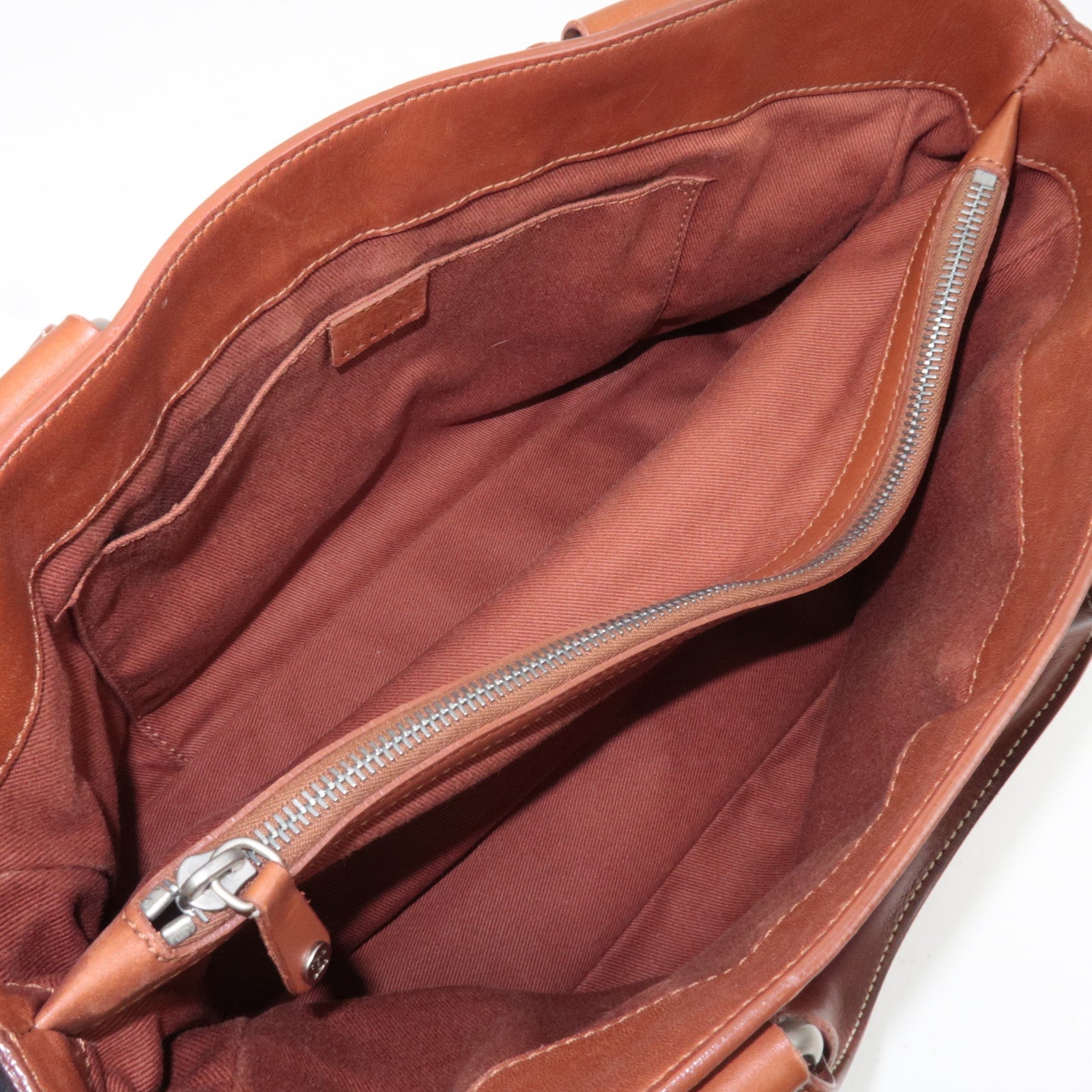 CELINE Boogie Bag Leather Handbag Brown