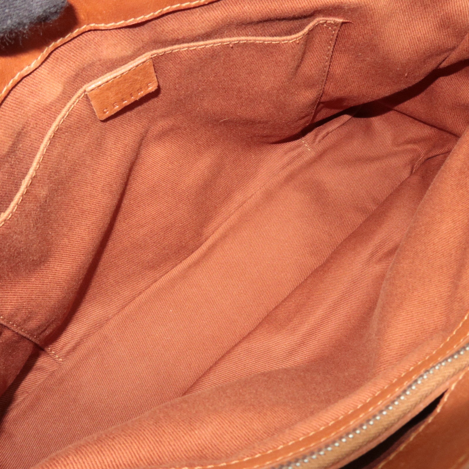 CELINE Boogie Bag Leather Handbag Brown