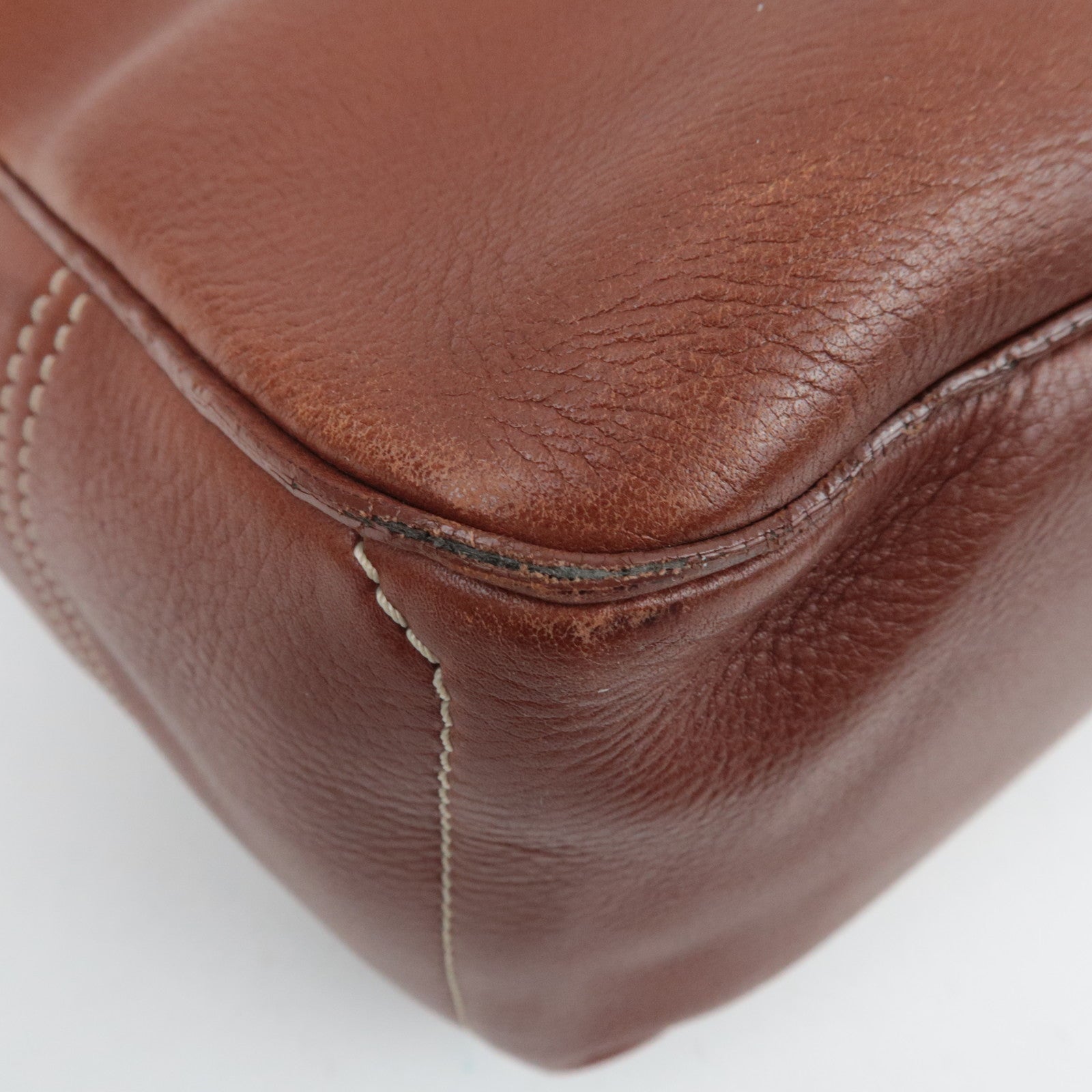 CELINE Boogie Bag Leather Handbag Brown