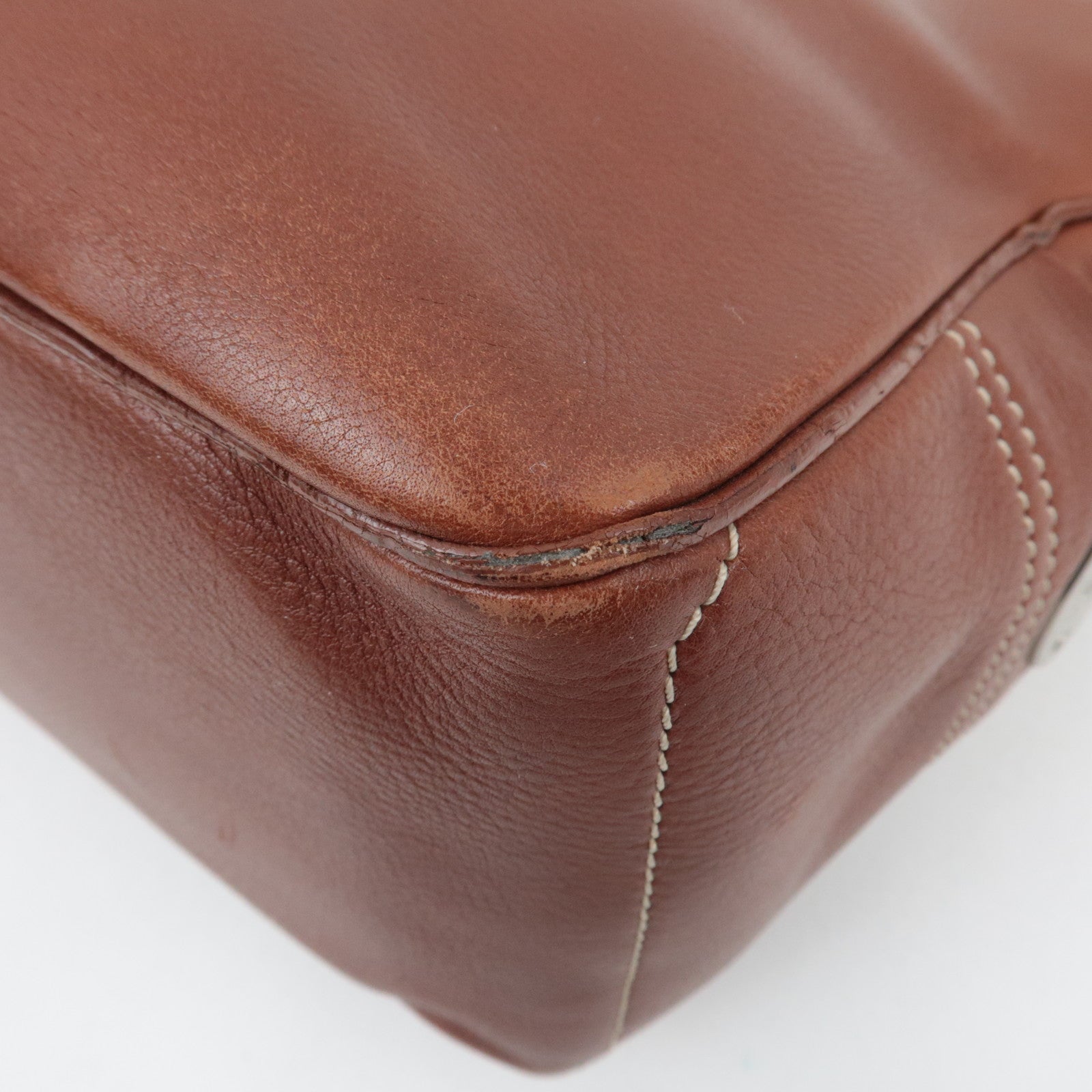 CELINE Boogie Bag Leather Handbag Brown