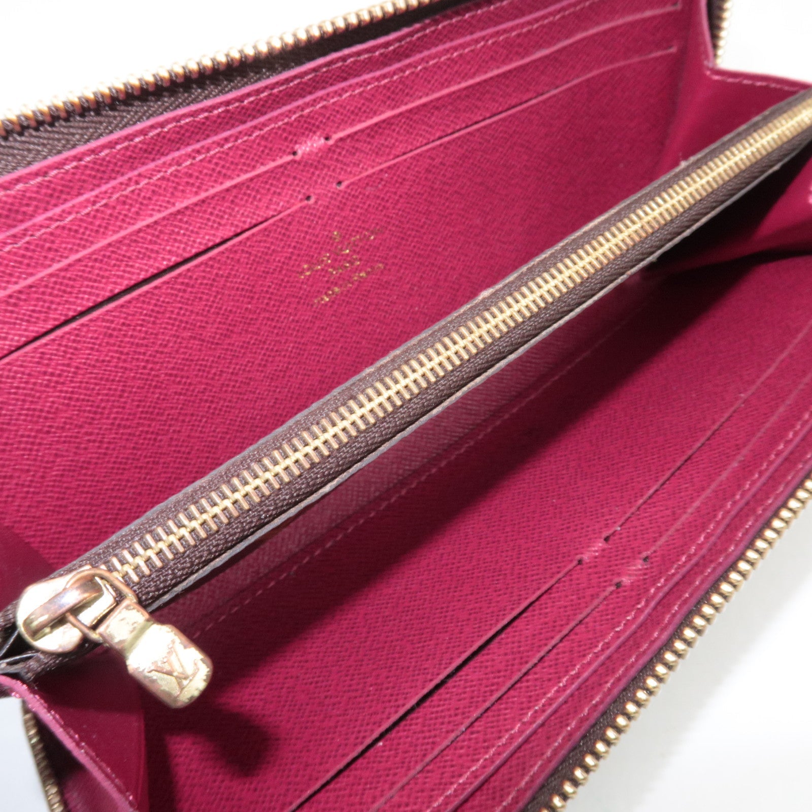 Louis Vuitton Monogram Portefeuille Clemence Long Wallet Fuchsia M60742