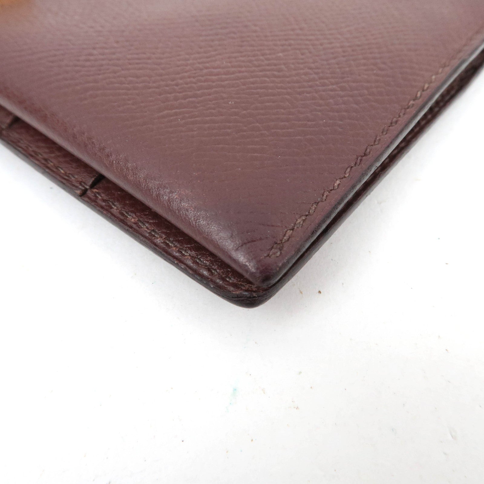 HERMES Bearn Long Wallet A Stamp (1997) Veau Epsom Brown