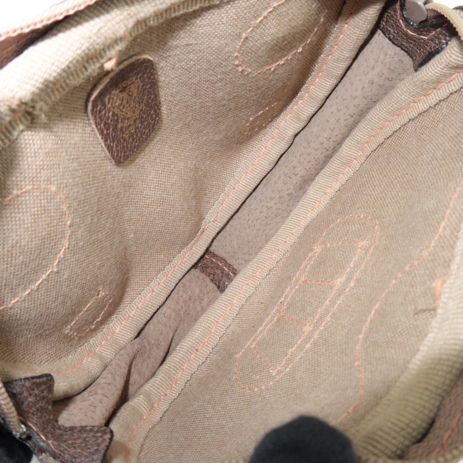 GUCCI Old Gucci Mini Shoulder Bag GG Plus Leather Beige