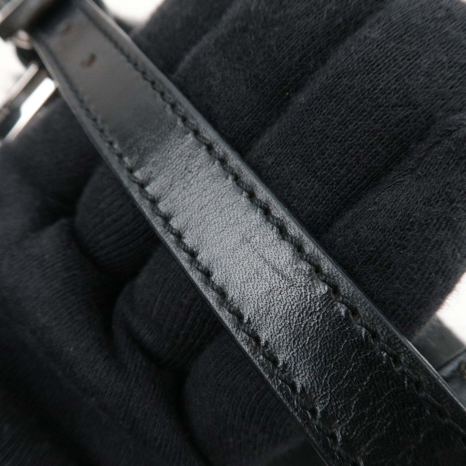 FENDI Fur Mini Handbag Black 8N0001 *Dust bag