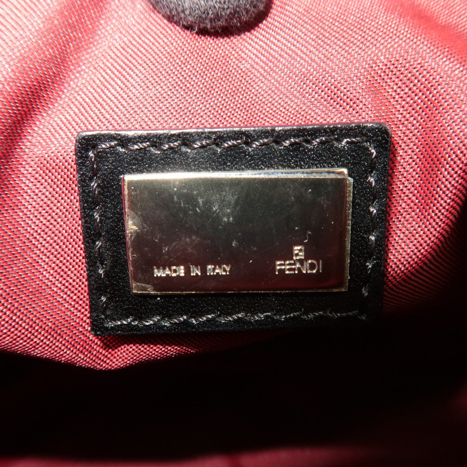 FENDI Fur Mini Handbag Black 8N0001 *Dust bag