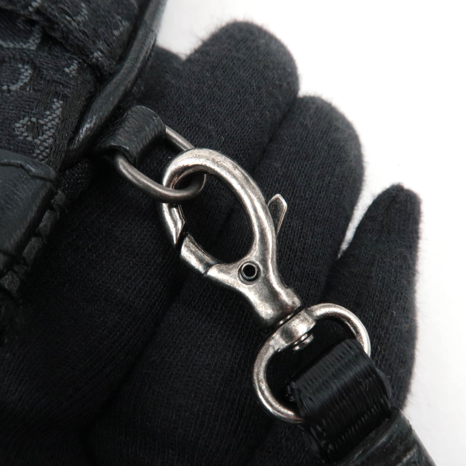 Christian Dior Trotter Wristlet Pouch Black