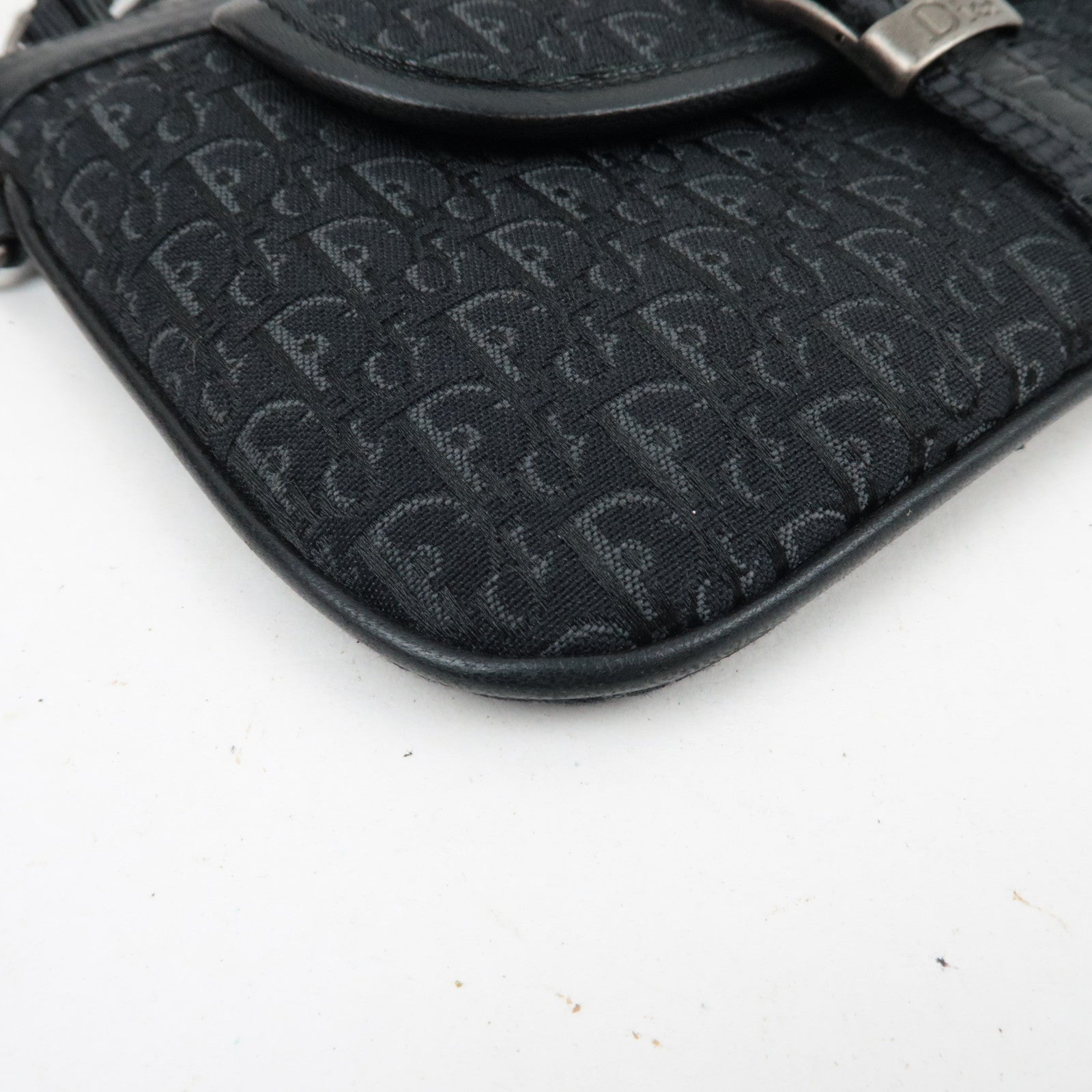 Christian Dior Trotter Wristlet Pouch Black