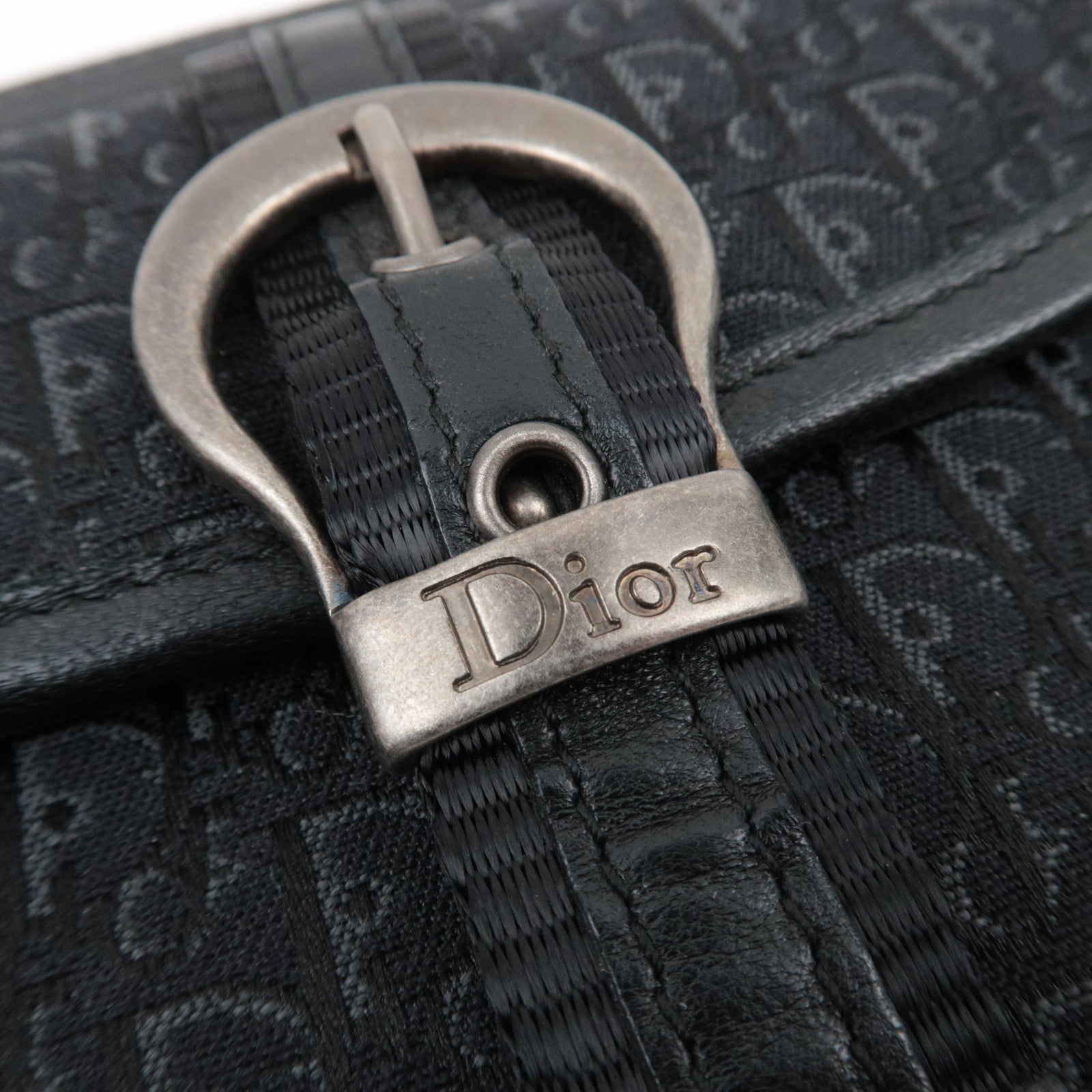 Christian Dior Trotter Wristlet Pouch Black