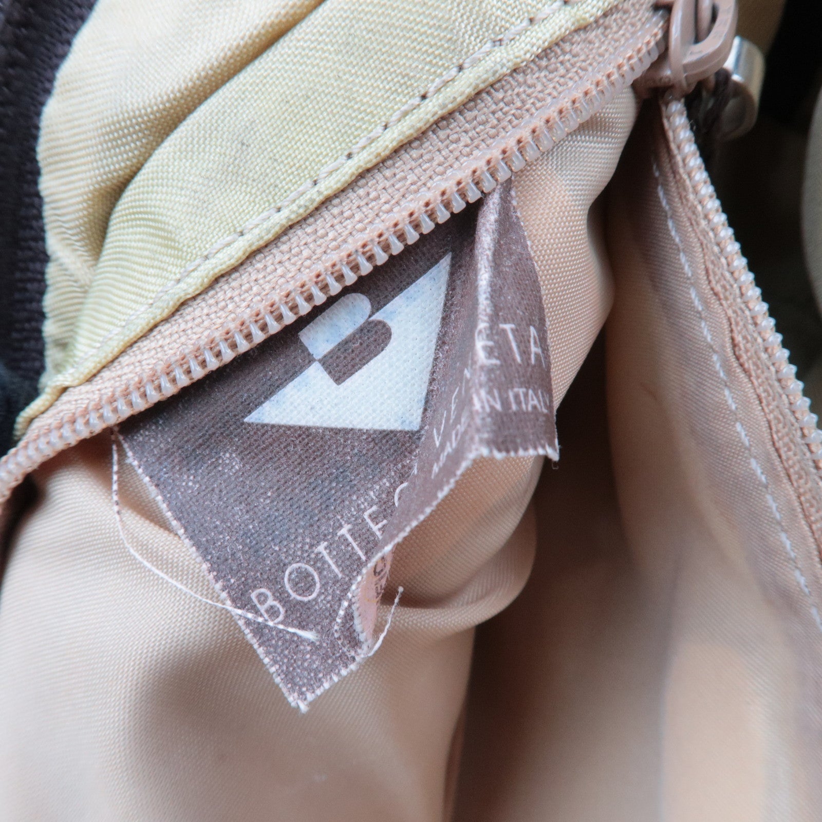 BOTTEGA VENETA Leopard Print Mini Handbag Nylon Leather