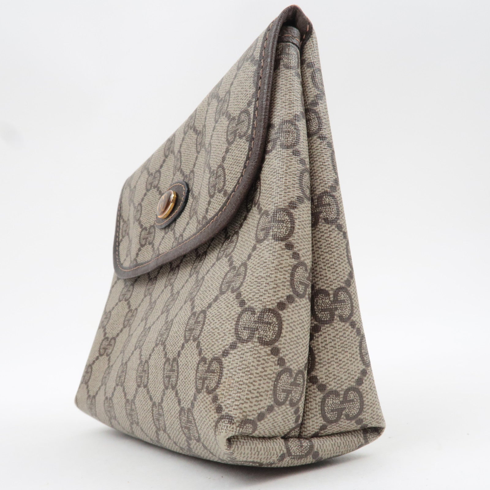 GUCCI Old Gucci Pouch GG Plus Leather Beige 039.4494.39