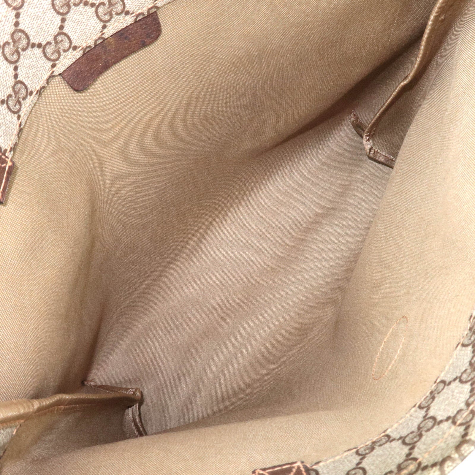 GUCCI Old Gucci Tote Bag GG Plus Leather Beige 41.02.109