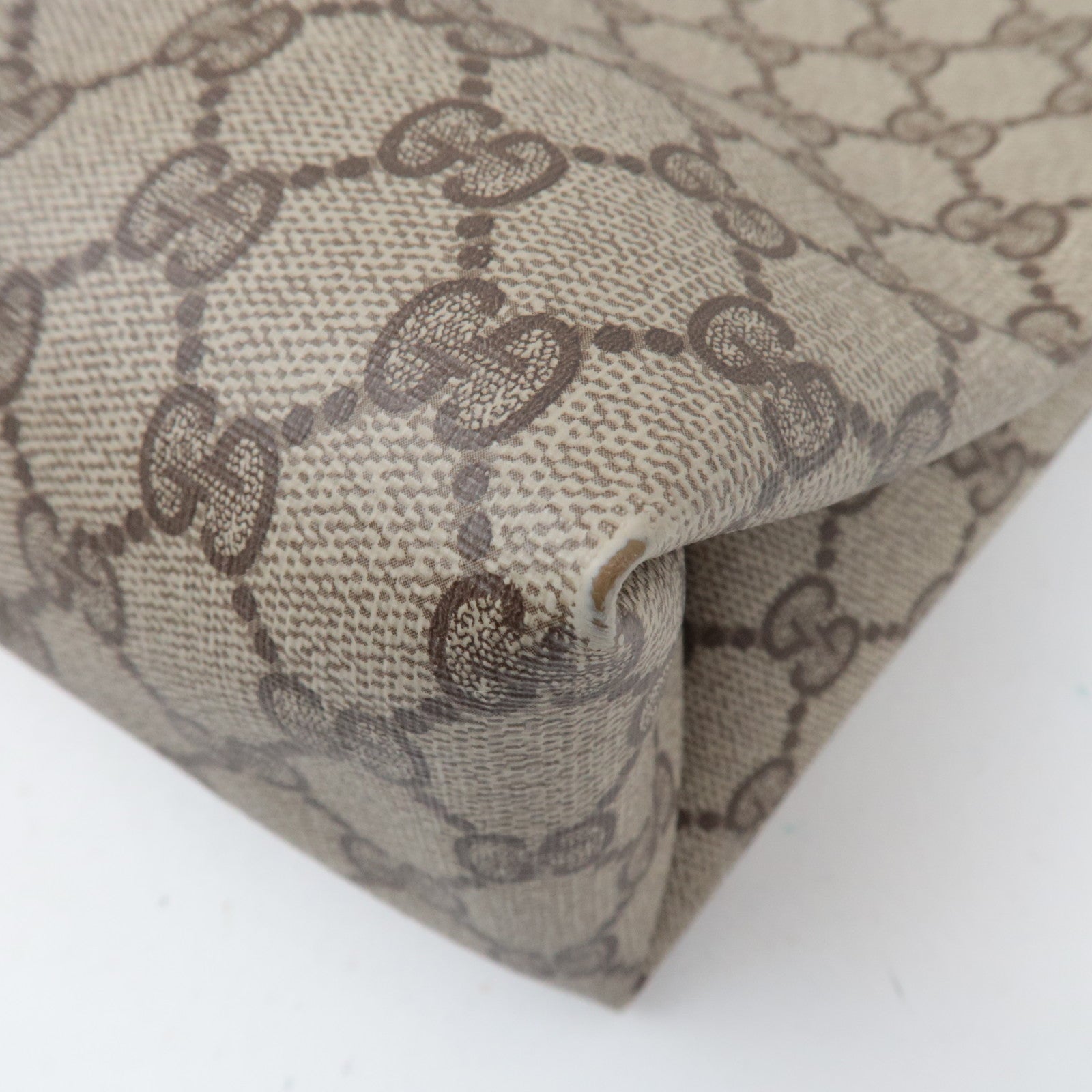 GUCCI Old Gucci Tote Bag GG Plus Leather Beige 41.02.109