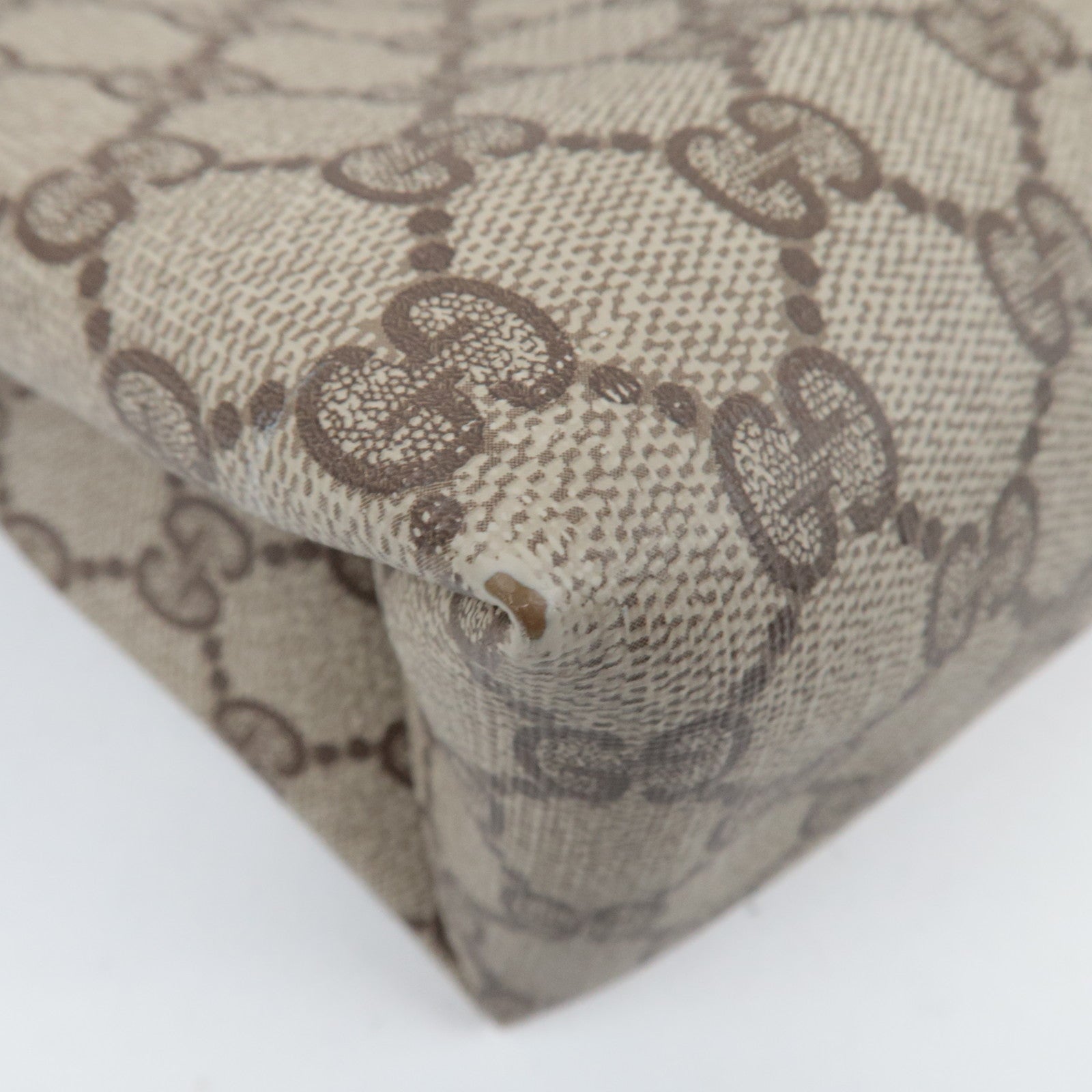 GUCCI Old Gucci Tote Bag GG Plus Leather Beige 41.02.109