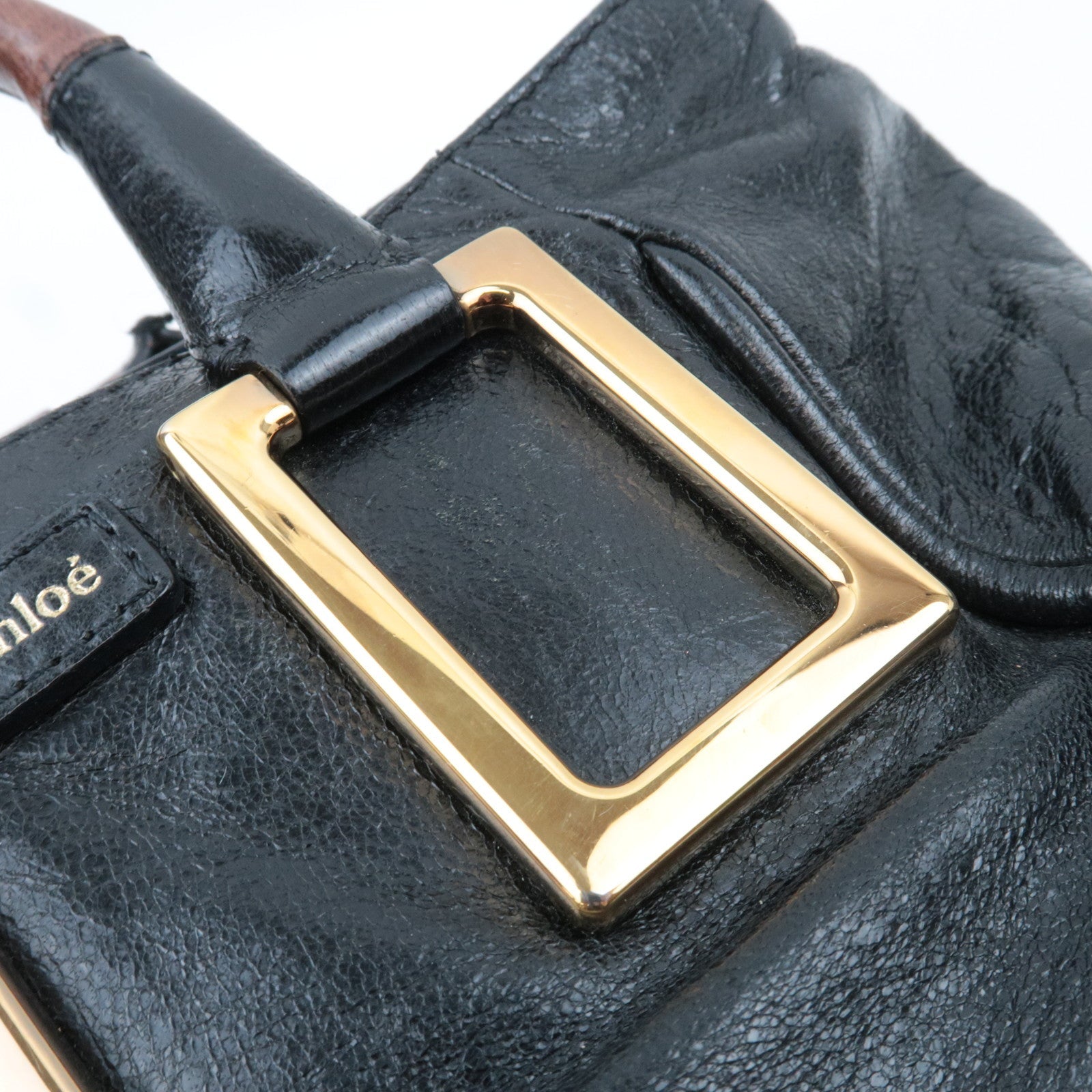 Chloe Ethel Small Leather 2Way Shoulder Bag Black *Dust bag, Strap