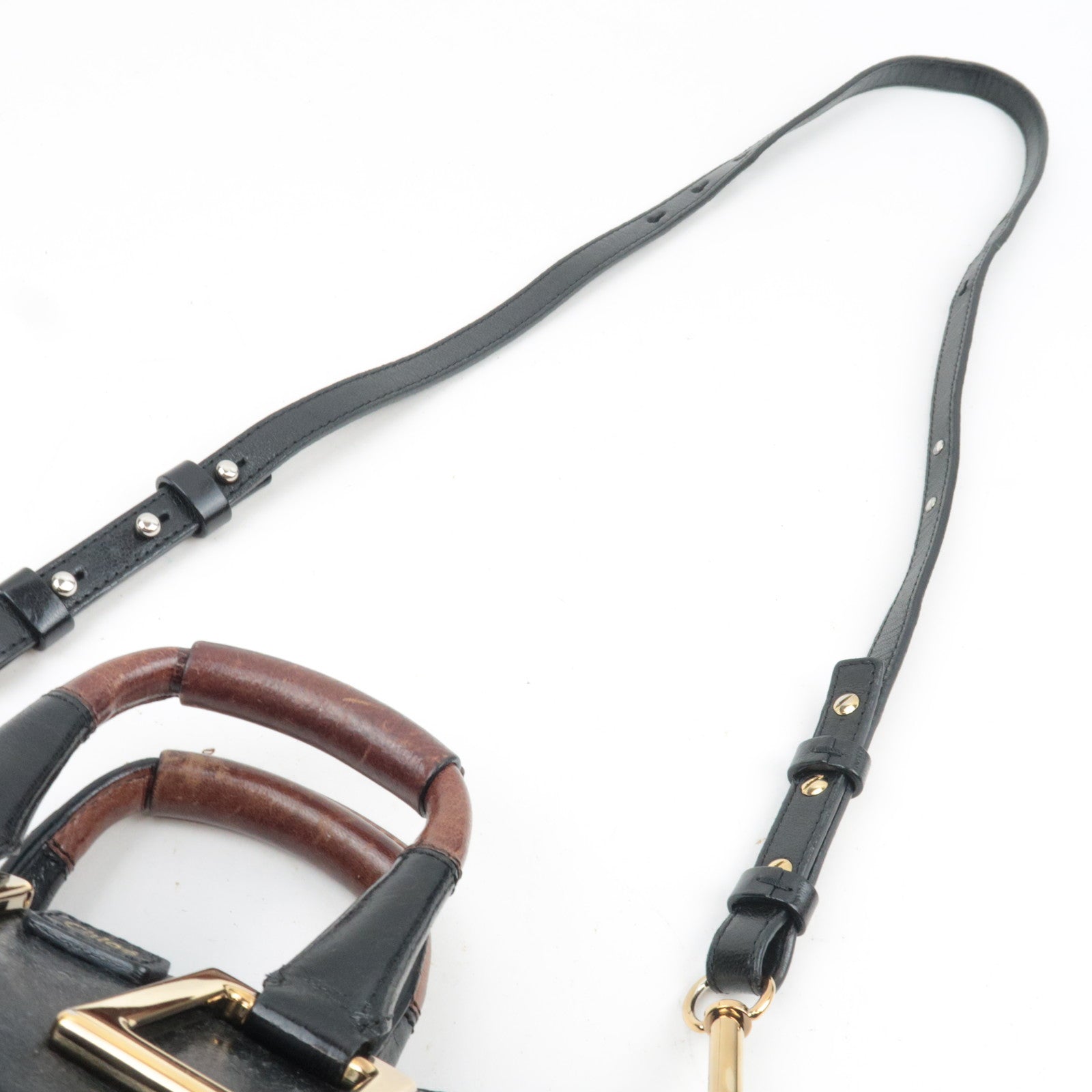 Chloe Ethel Small Leather 2Way Shoulder Bag Black *Dust bag, Strap