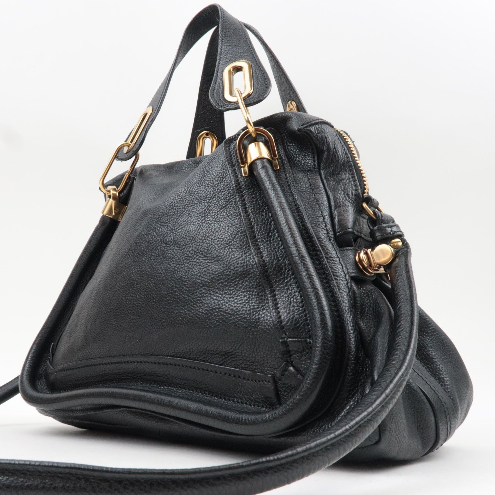Chloe Paraty Leather 2Way Shoulder bag Black