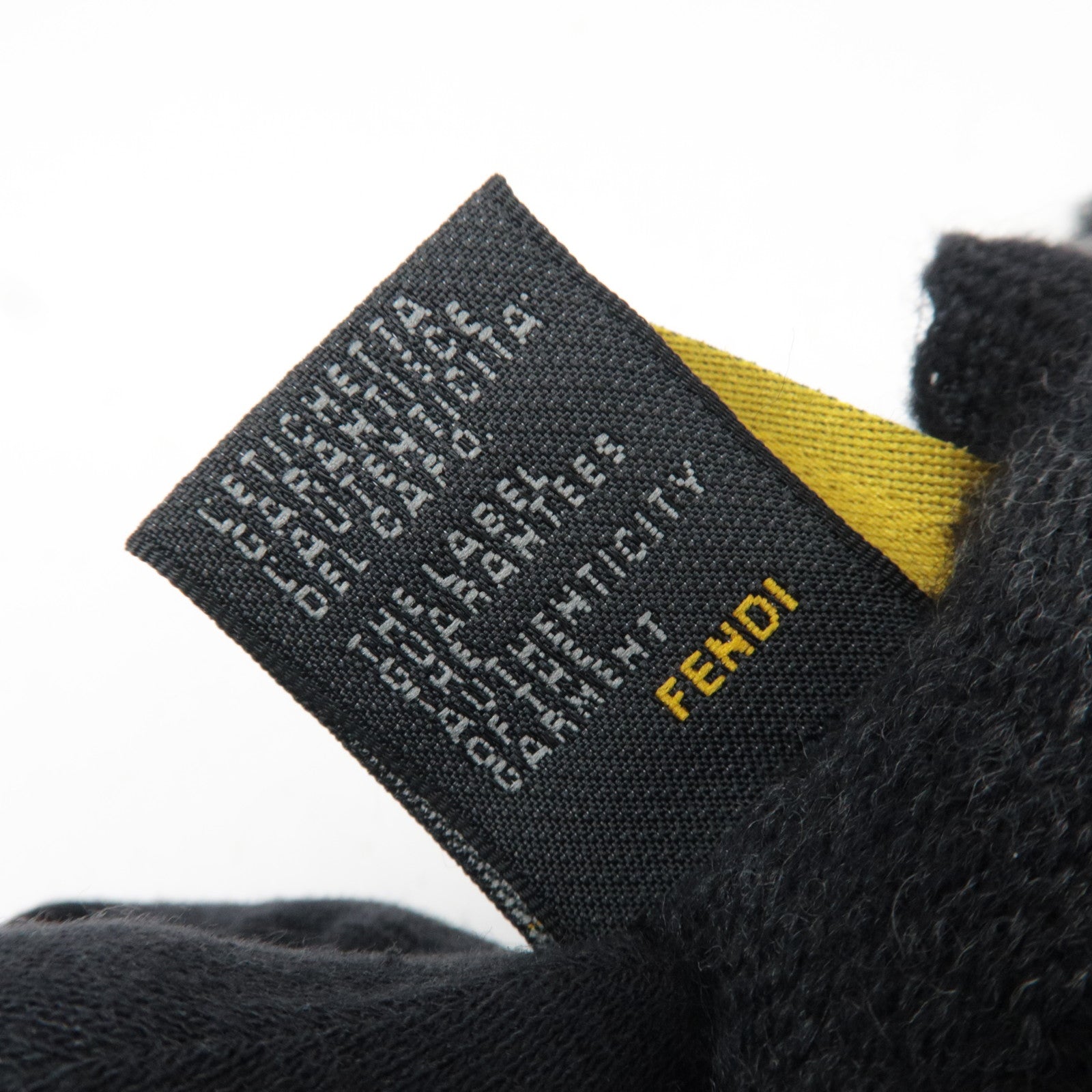 FENDI Zucchino Print Scarf 100% Wool Black