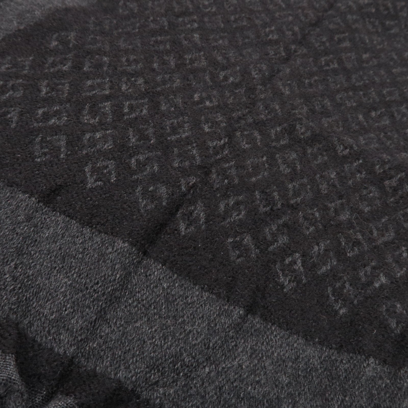 FENDI Zucchino Print Scarf 100% Wool Black