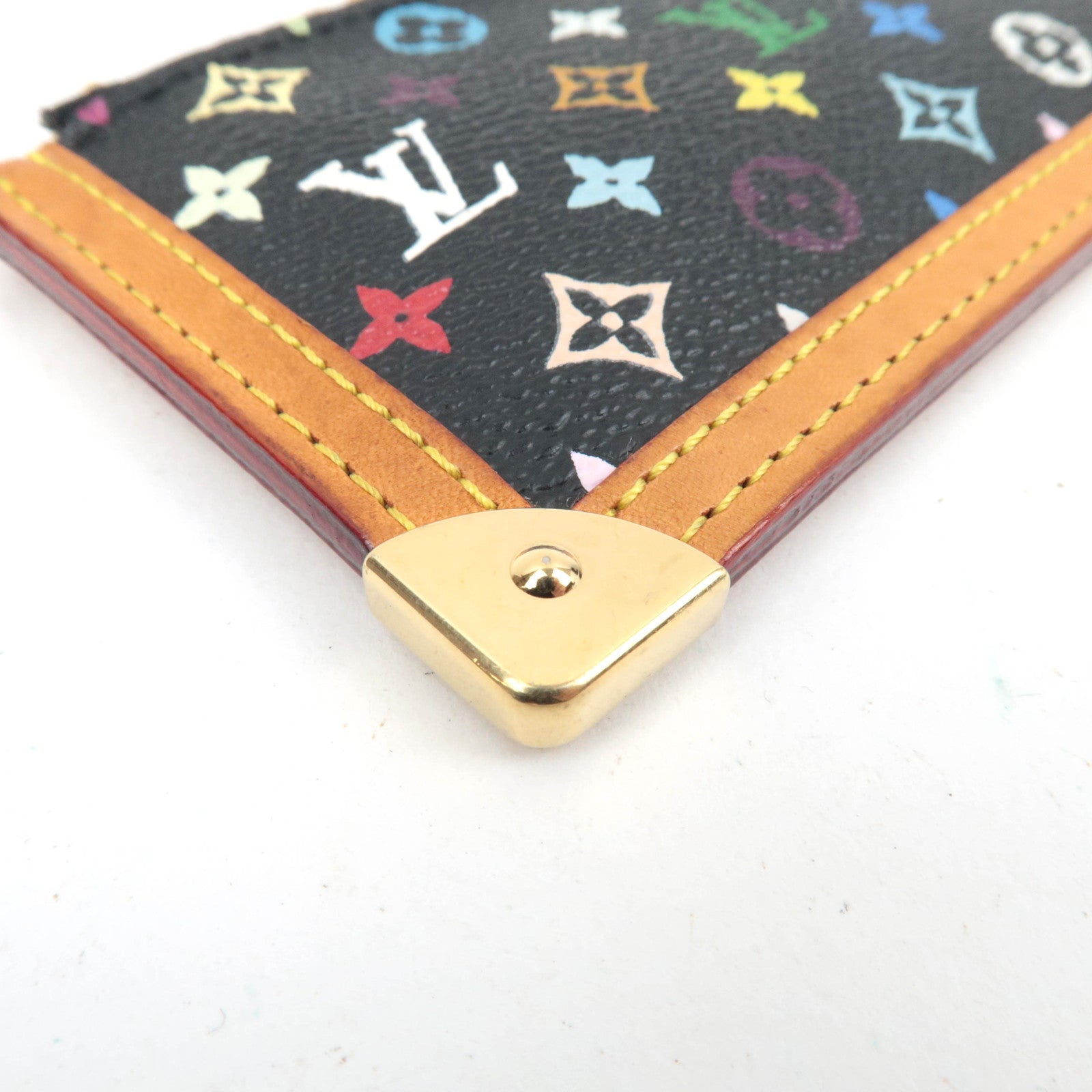 Louis Vuitton Monogram Multicolore Pochette Cles Coin Case Noir M92654