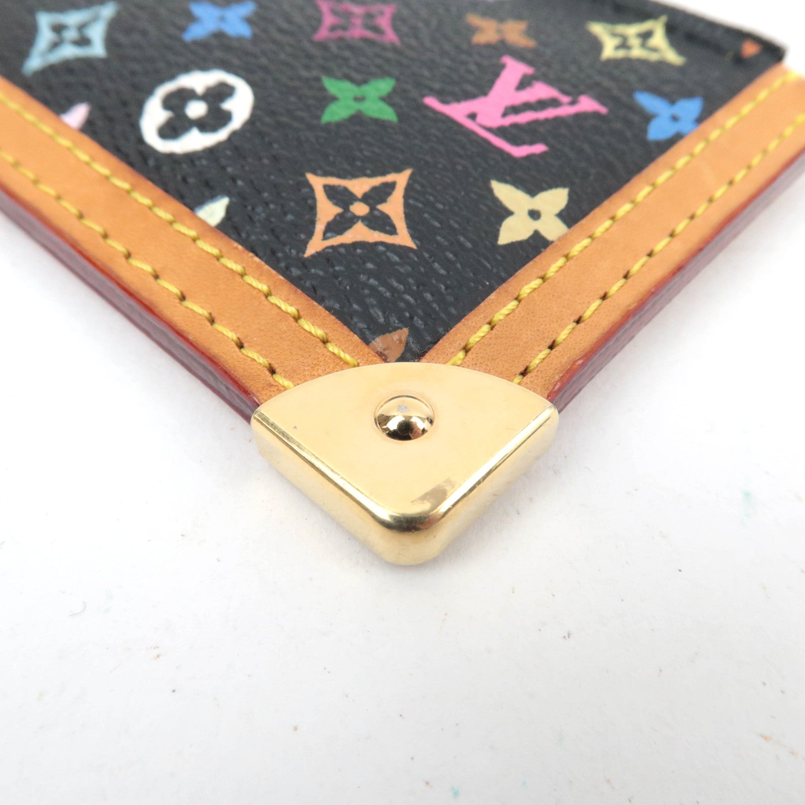 Louis Vuitton Monogram Multicolore Pochette Cles Coin Case Noir M92654