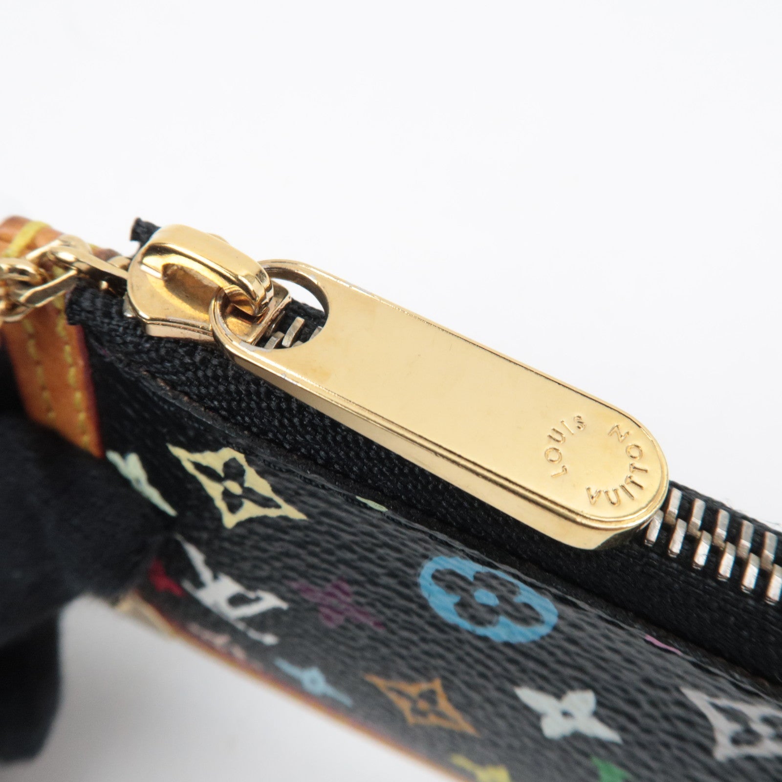 Louis Vuitton Monogram Multicolore Pochette Cles Coin Case Noir M92654