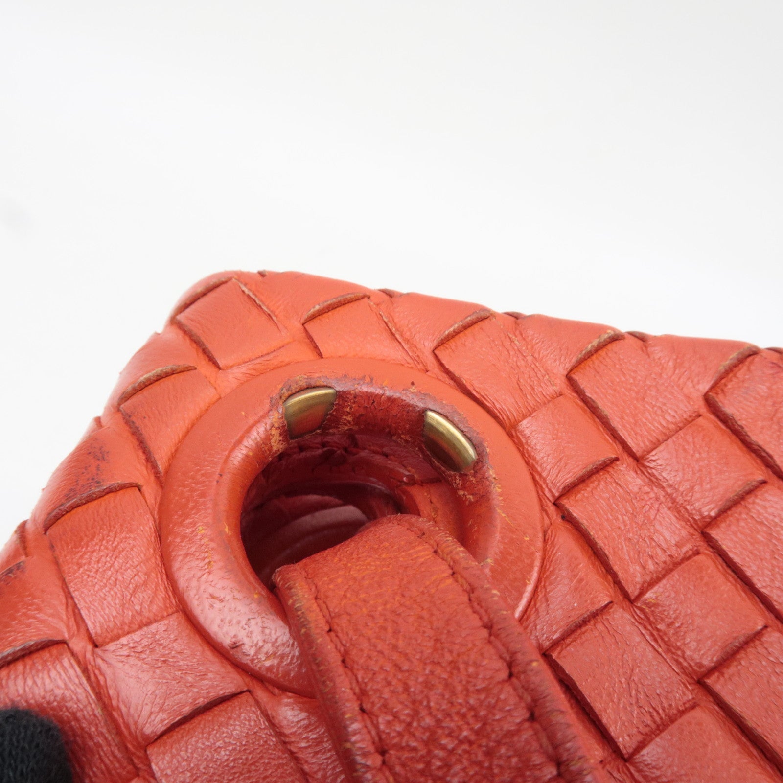 BOTTEGA VENETA Intrecciato Leather Medium Garda Shoulder Bag Orange