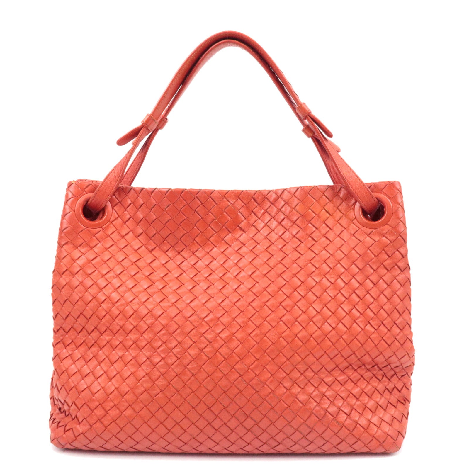 BOTTEGA VENETA Intrecciato Leather Medium Garda Shoulder Bag Orange84823