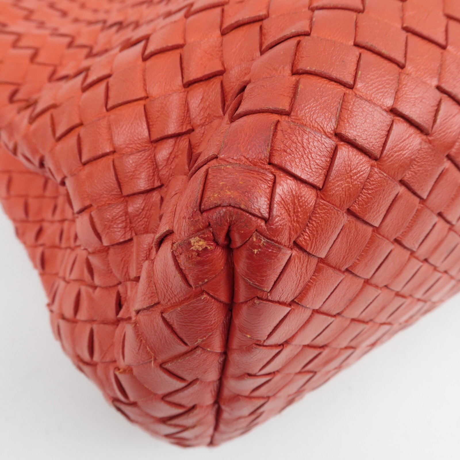 BOTTEGA VENETA Intrecciato Leather Medium Garda Shoulder Bag Orange