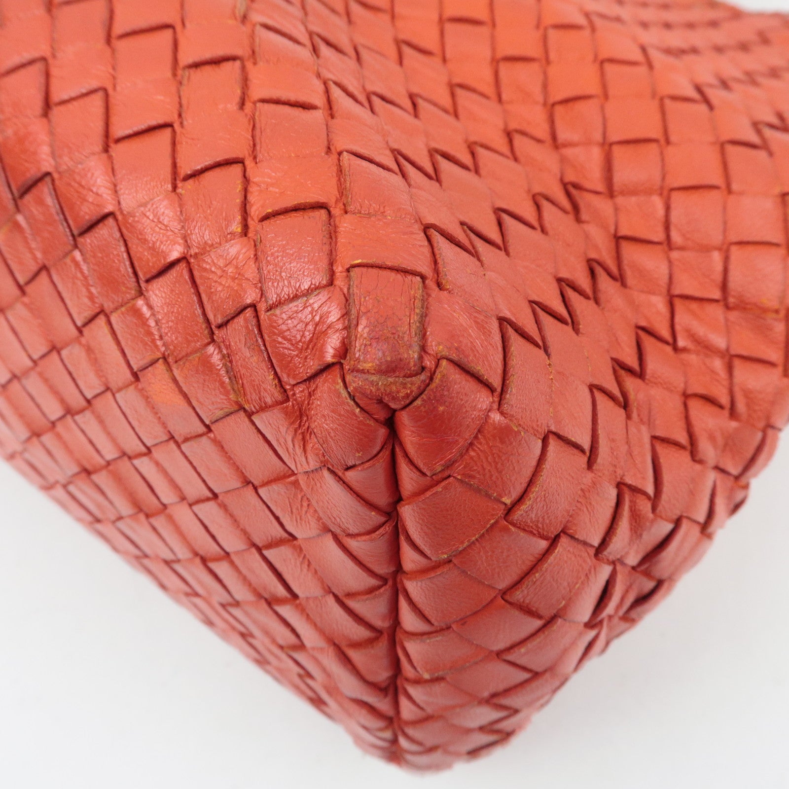 BOTTEGA VENETA Intrecciato Leather Medium Garda Shoulder Bag Orange