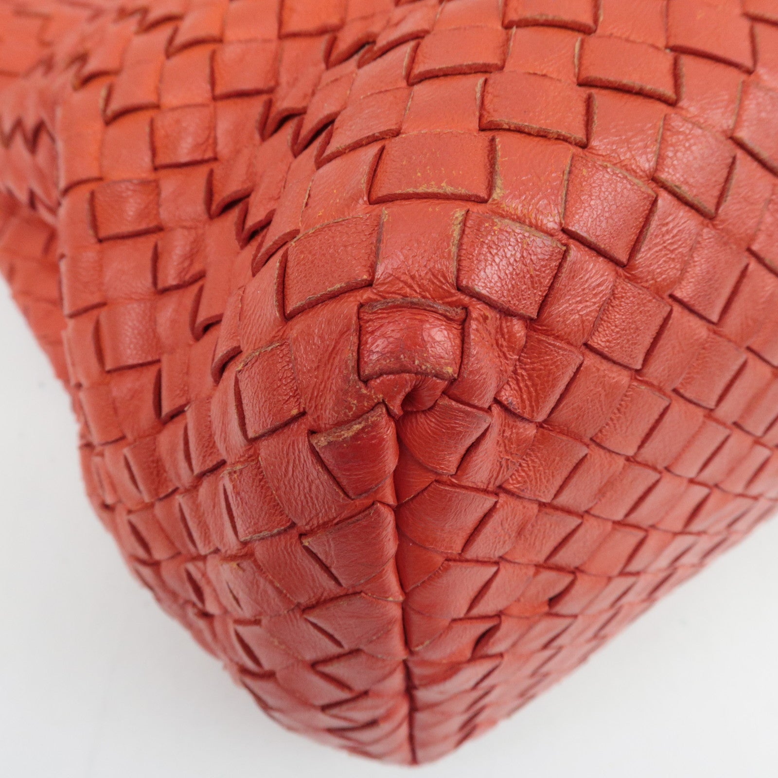 BOTTEGA VENETA Intrecciato Leather Medium Garda Shoulder Bag Orange