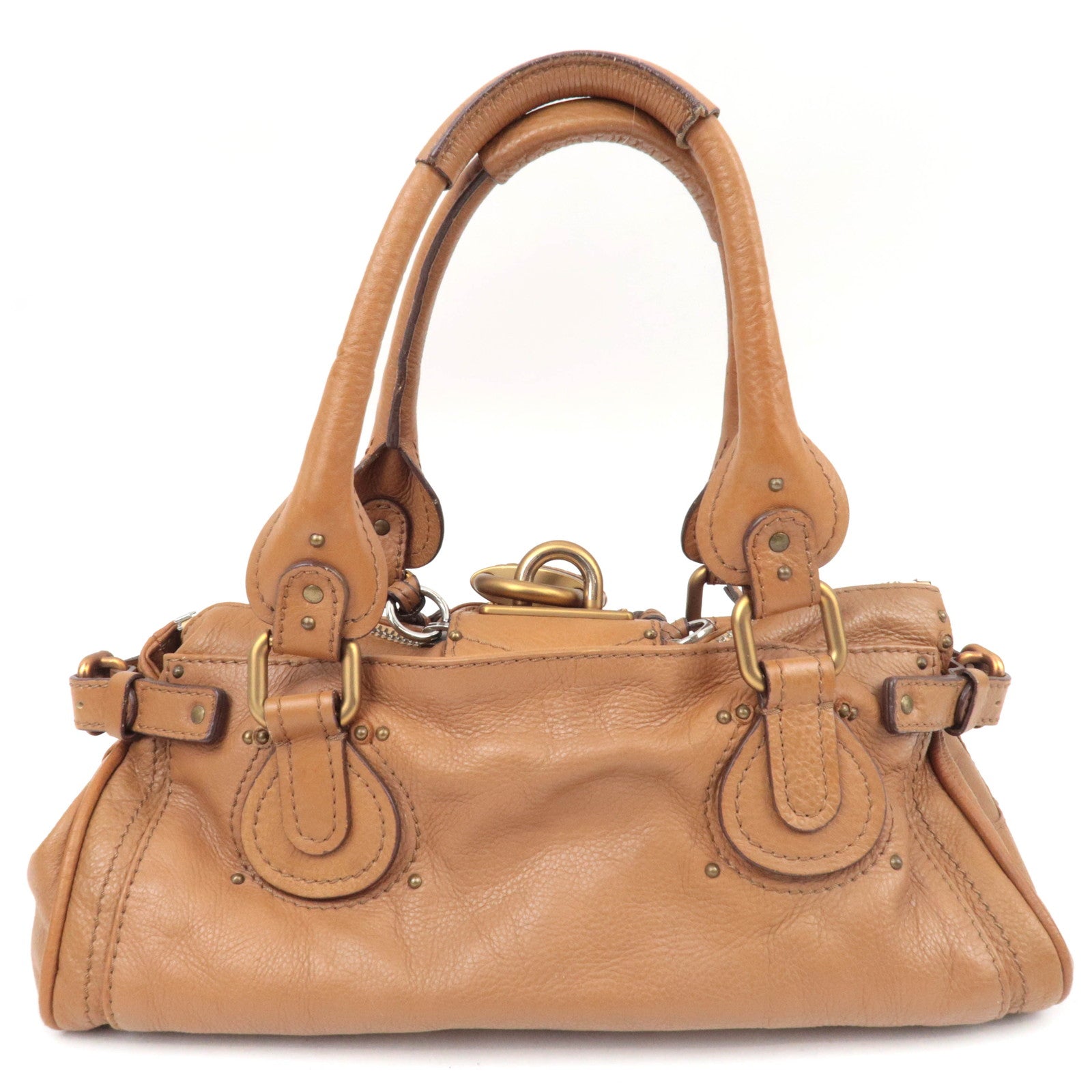 Chloe Paddington Leather Handbag Brown *Key Lock