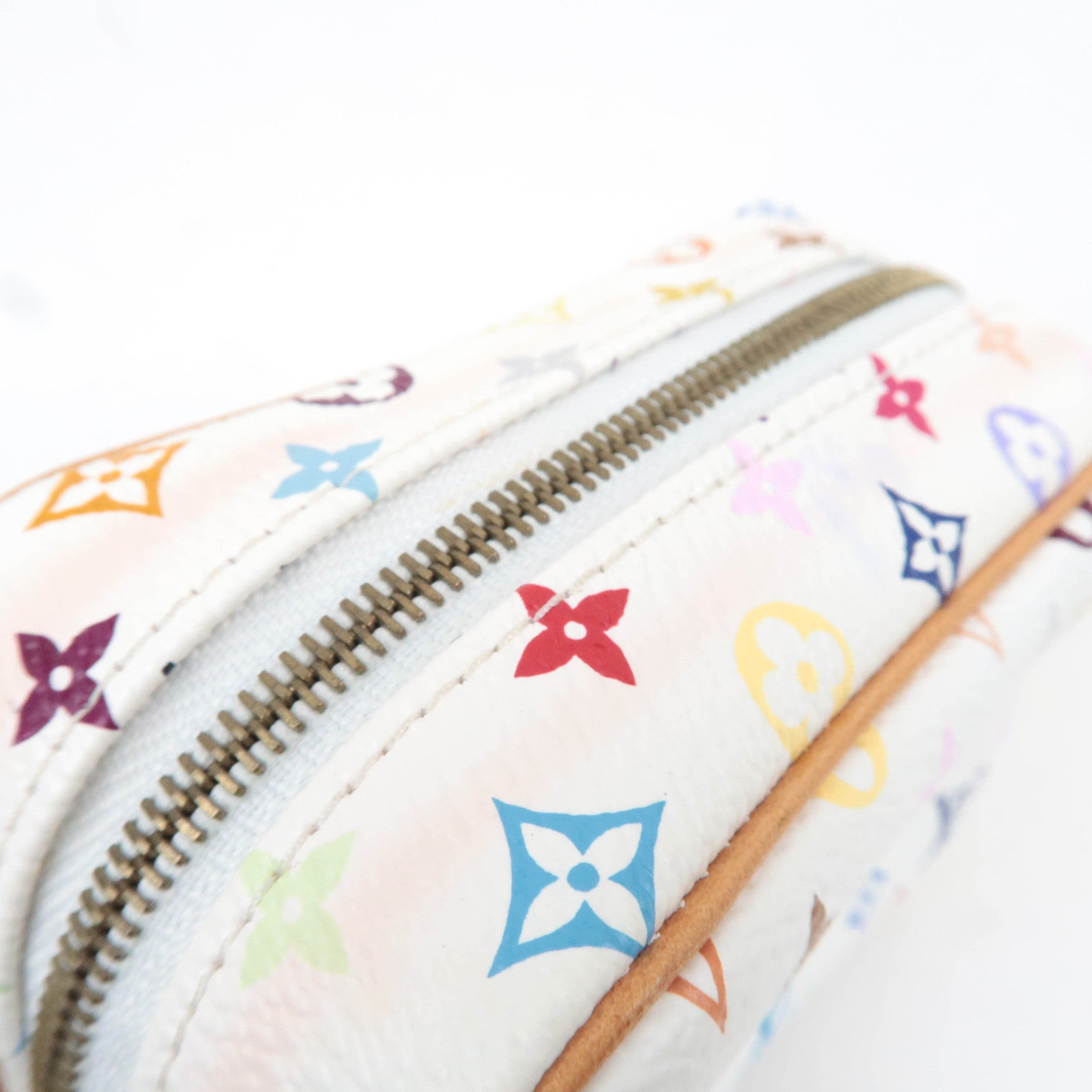 Louis Vuitton Monogram Multicolor Trousse Wapity Mini Pouch Blanc M58033
