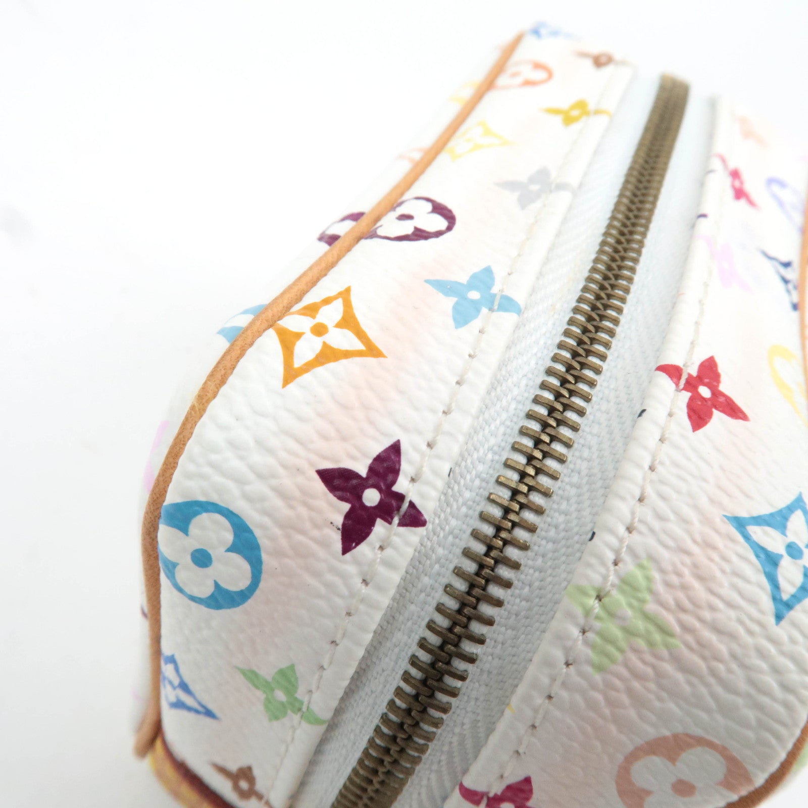 Louis Vuitton Monogram Multicolor Trousse Wapity Mini Pouch Blanc M58033