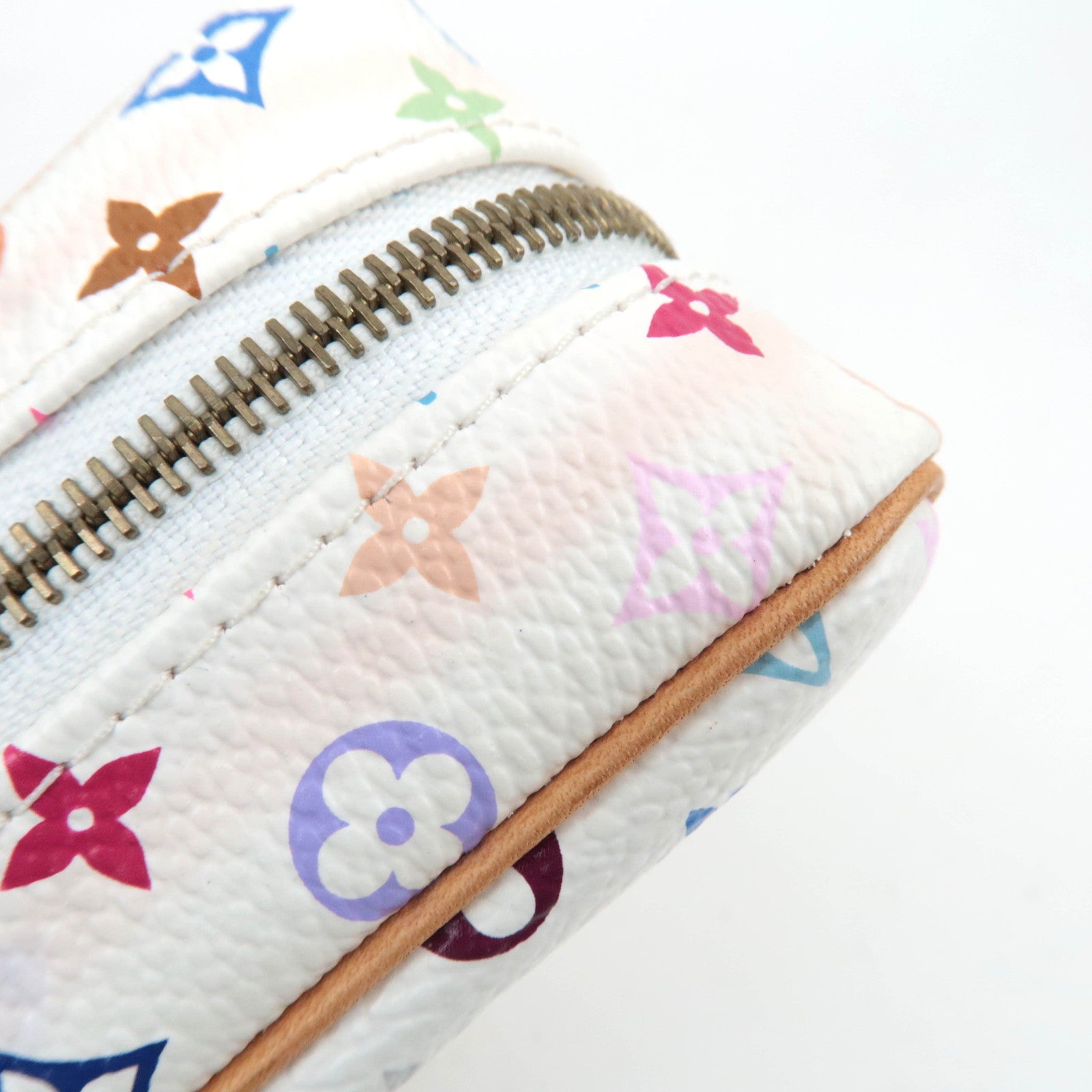 Louis Vuitton Monogram Multicolor Trousse Wapity Mini Pouch Blanc M58033