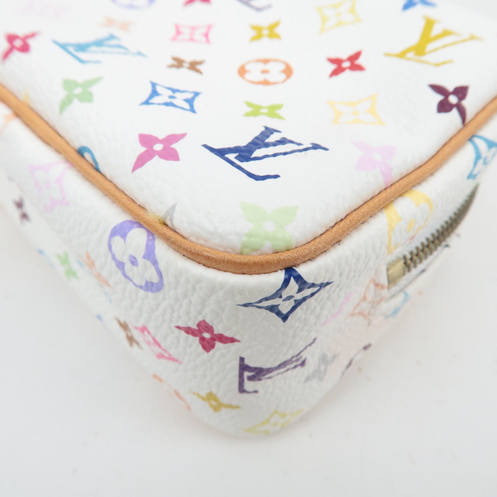 Louis Vuitton Monogram Multicolor Trousse Wapity Mini Pouch Blanc M58033