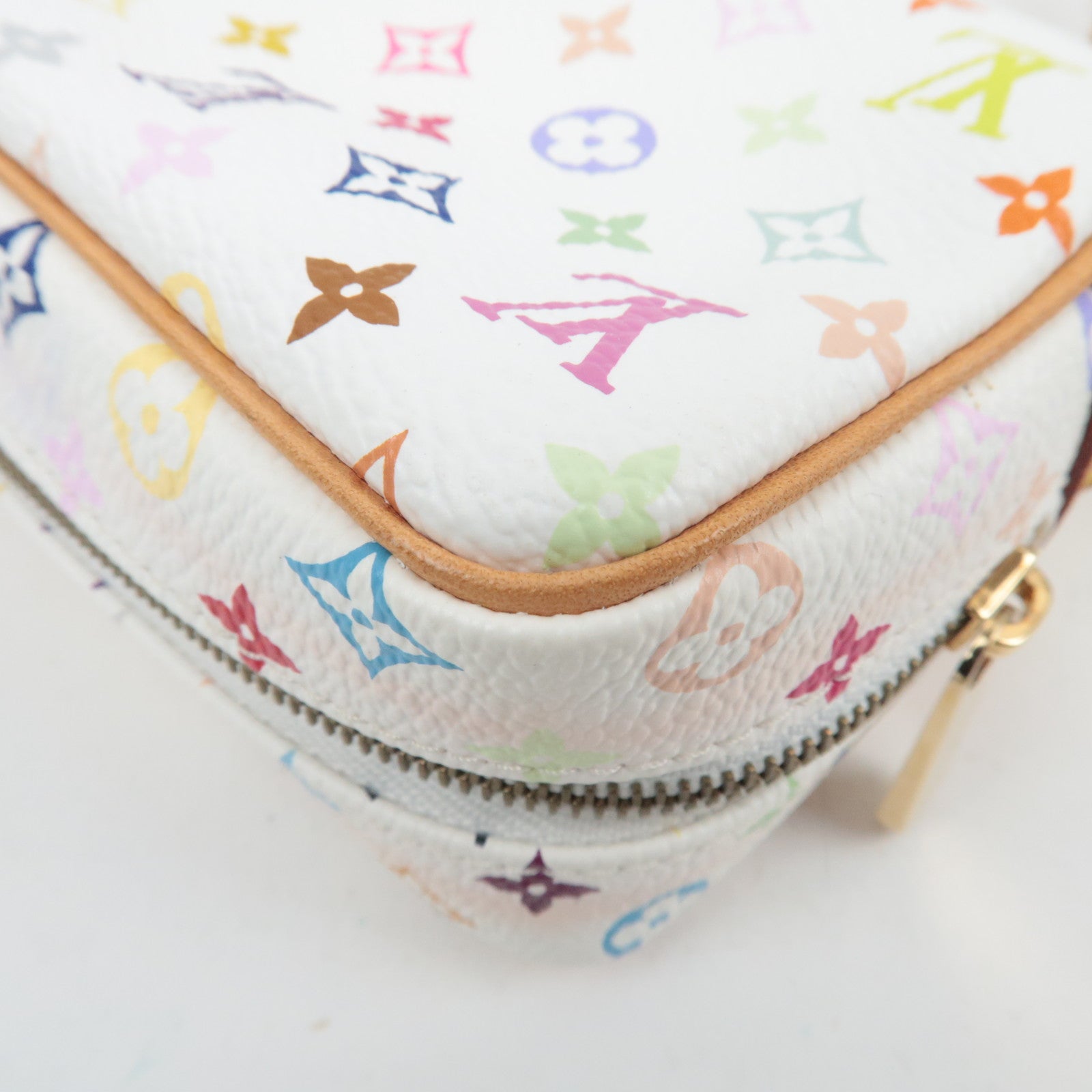 Louis Vuitton Monogram Multicolor Trousse Wapity Mini Pouch Blanc M58033