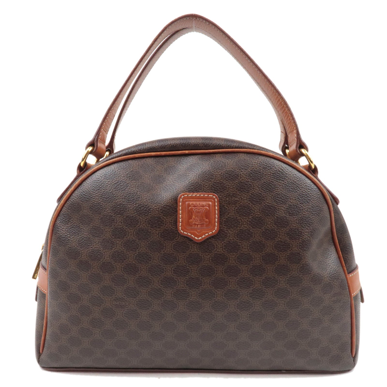 CELINE Macadam PVC Leather Handbag Brown84850