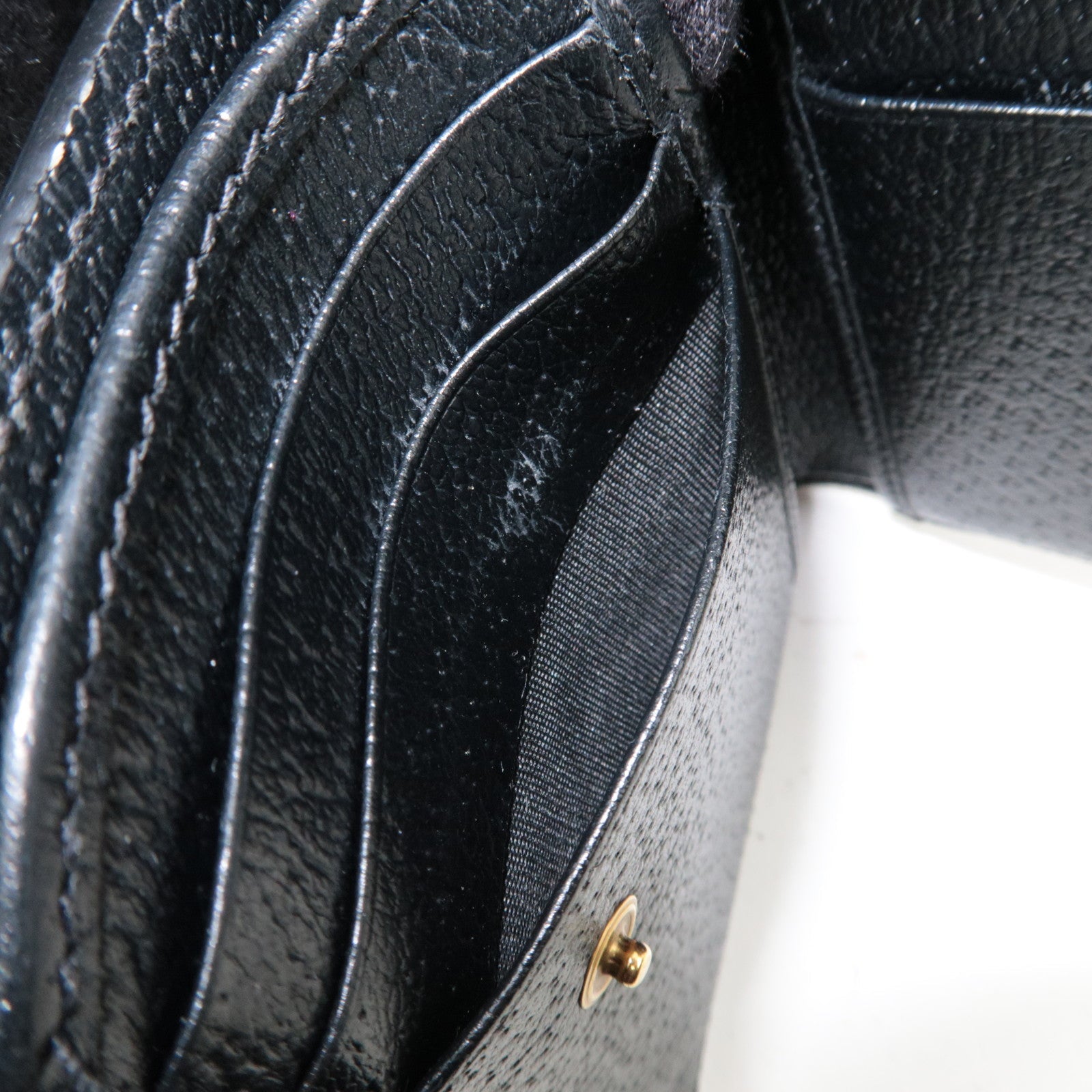 GUCCI GG Marmont Bifold Wallet Leather Black 760223