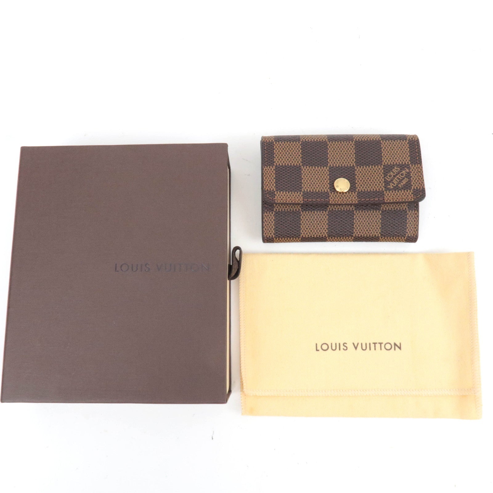 Louis Vuitton Damier Porte Monnaie Plat Coin Case N61930 *Box, Dust bag