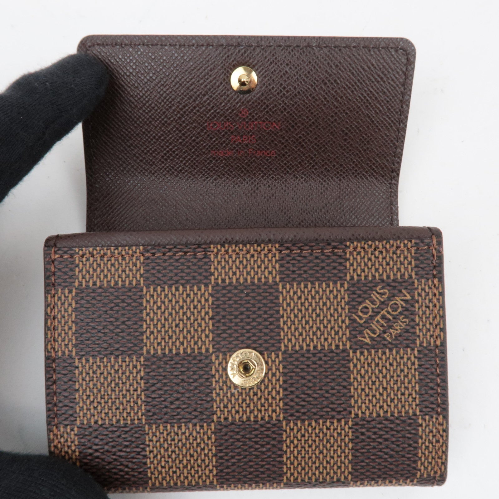 Louis Vuitton Damier Porte Monnaie Plat Coin Case N61930 *Box, Dust bag
