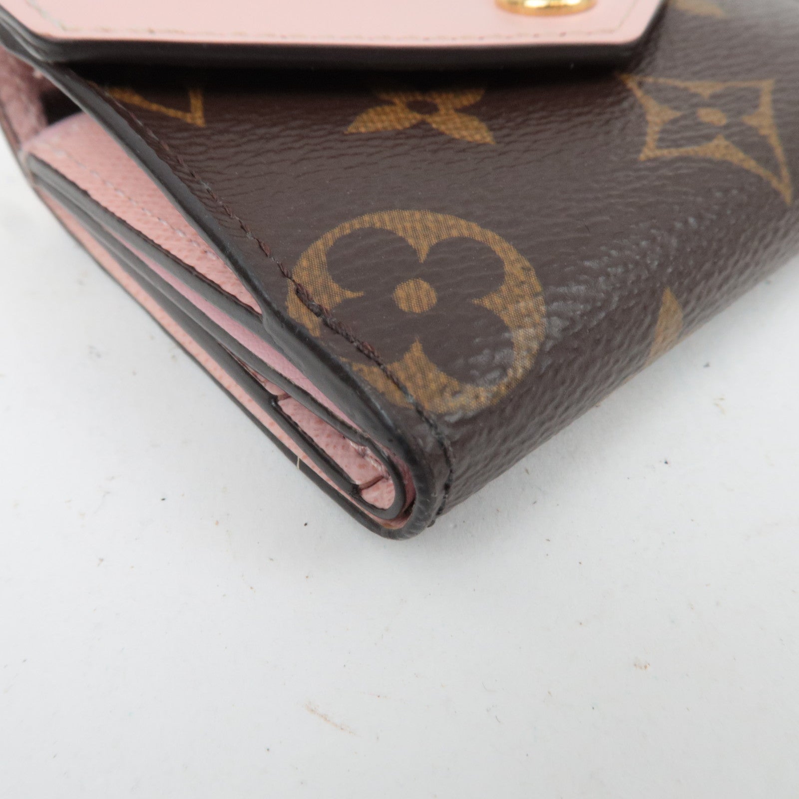Louis Vuitton Monogram Portefeuille Zoe Trifold Wallet Rose Ballerine M62933