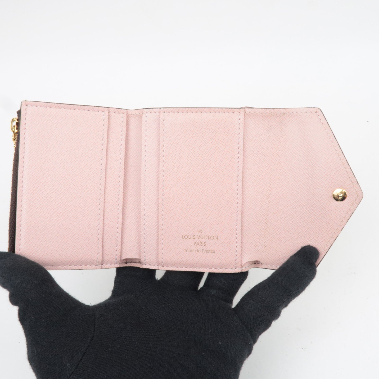 Louis Vuitton Monogram Portefeuille Zoe Trifold Wallet Rose Ballerine M62933