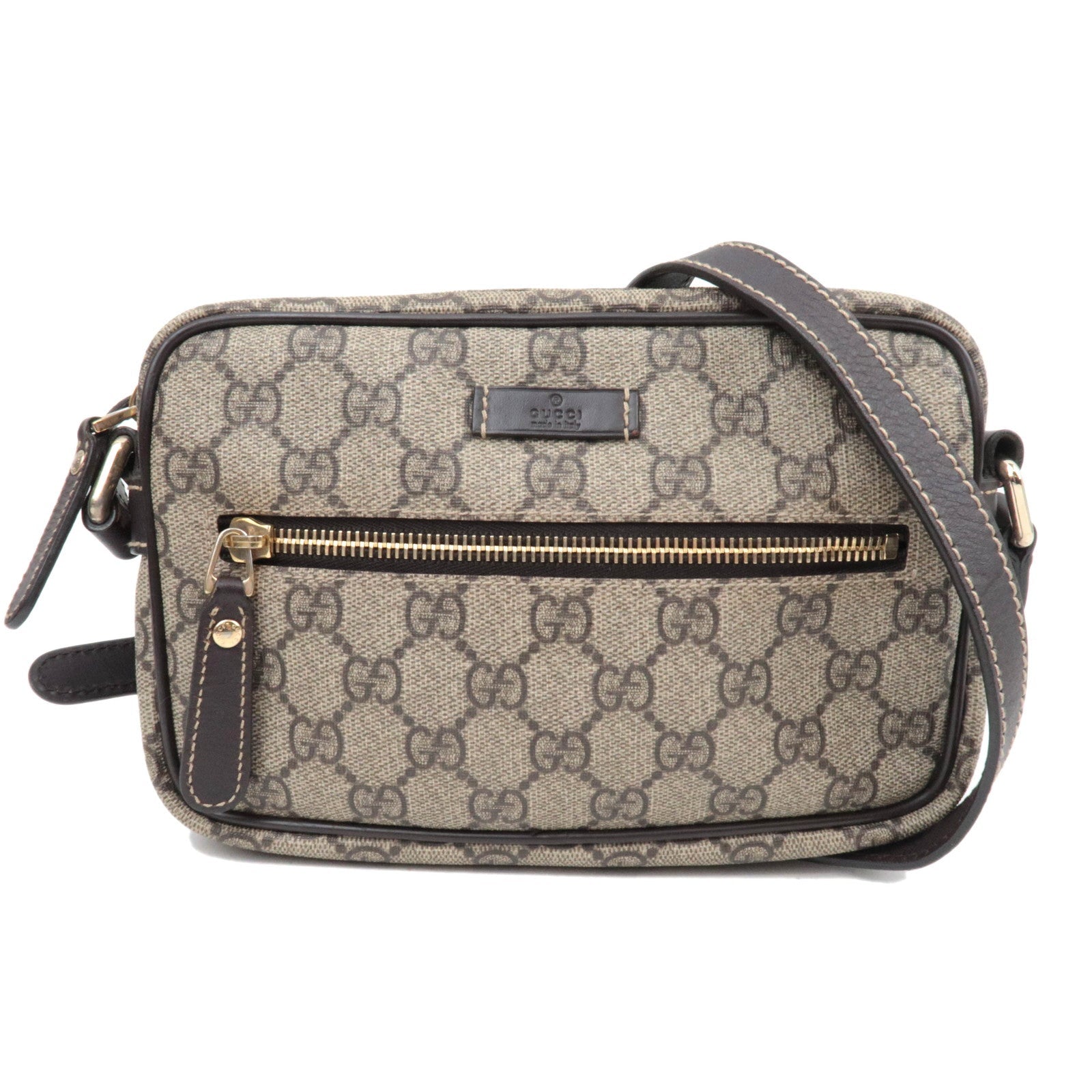 GUCCI Shoulder Bag GG Supreme Leather Beige 20144784904