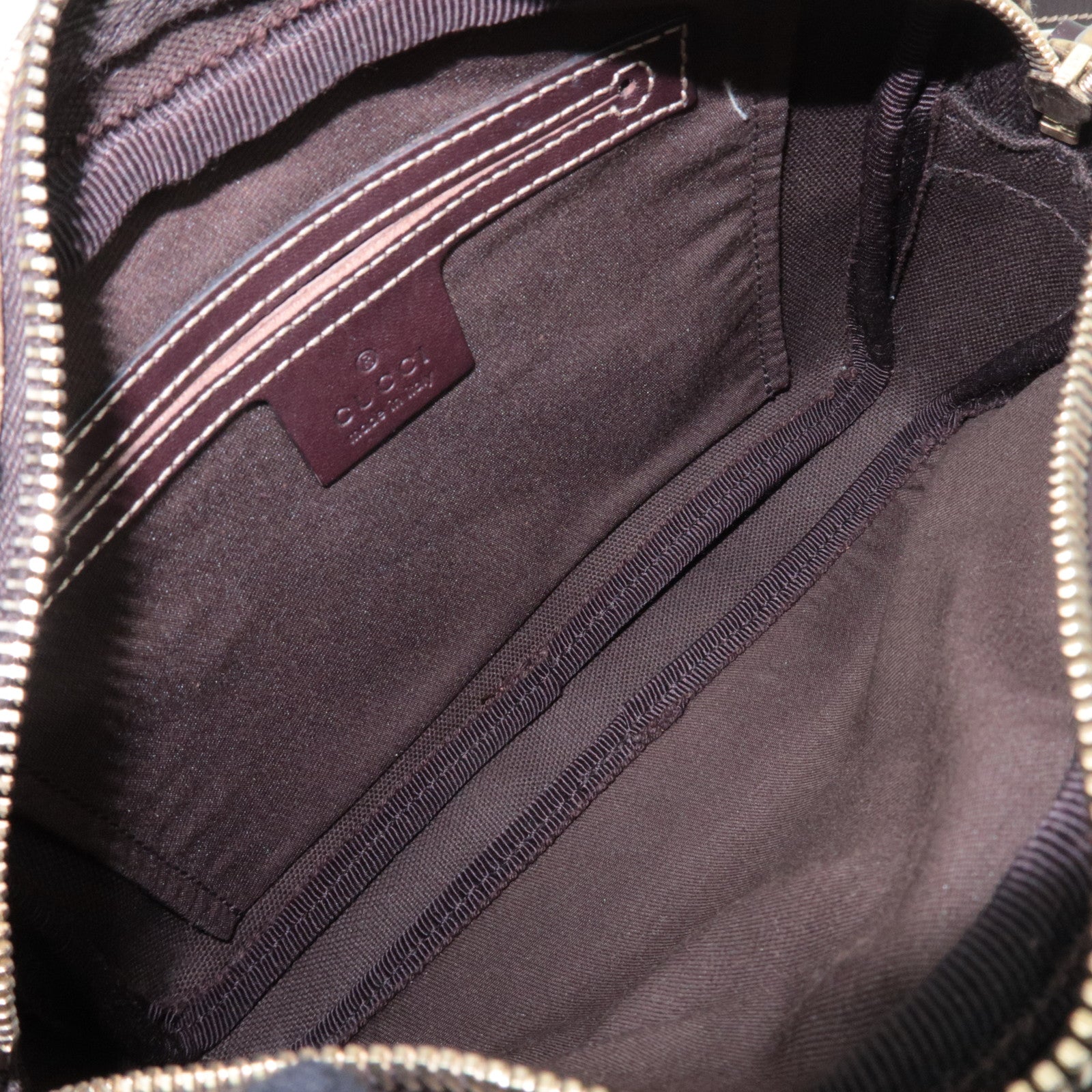 GUCCI Shoulder Bag GG Supreme Leather Beige 201447