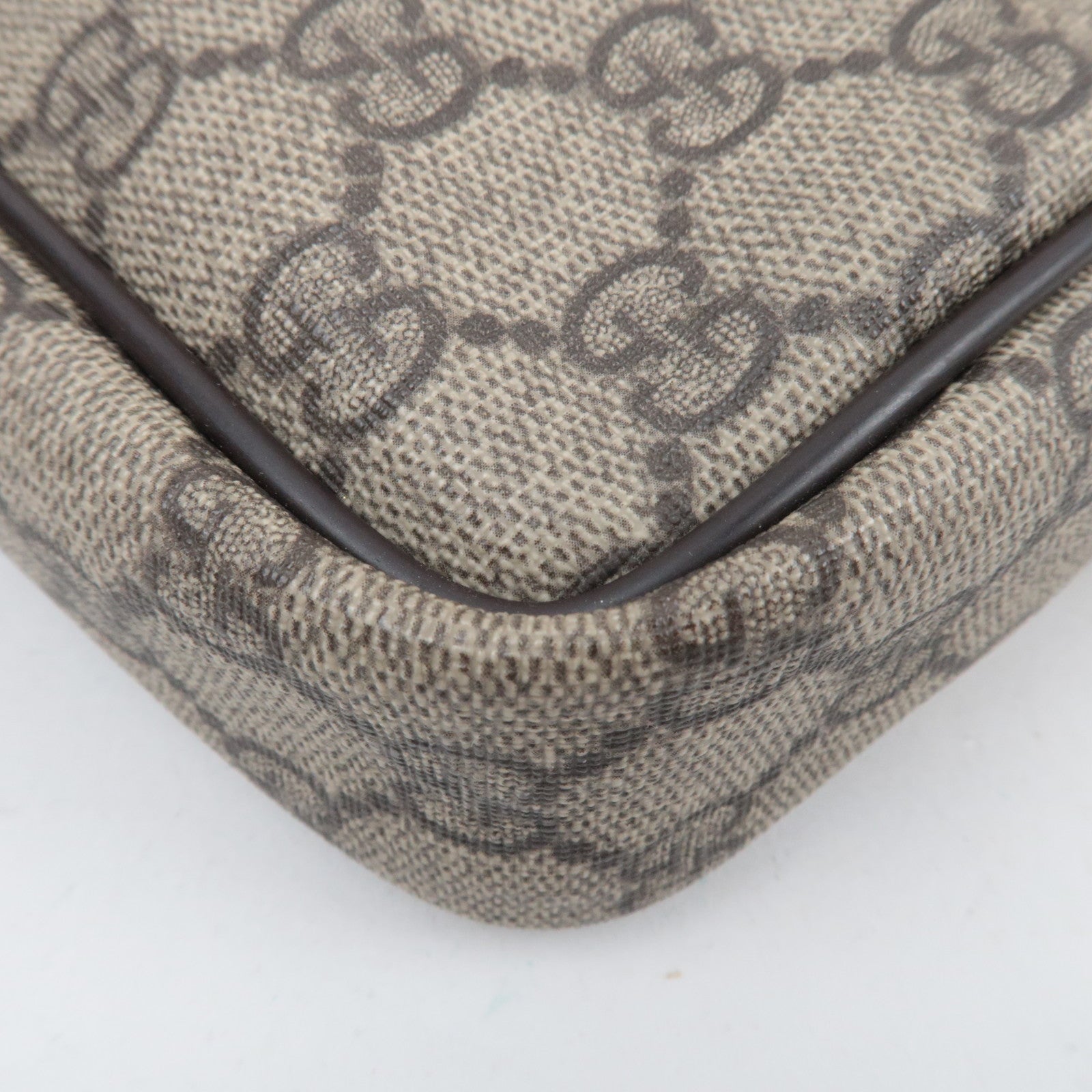 GUCCI Shoulder Bag GG Supreme Leather Beige 201447